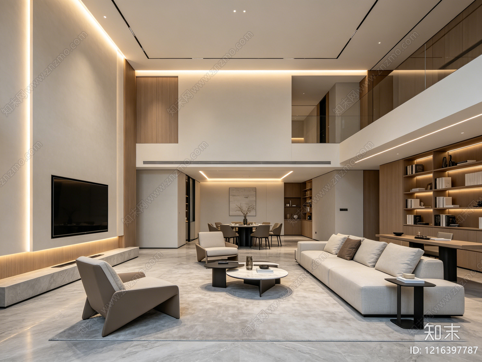 现代客厅贴图下载【ID:1216397787】