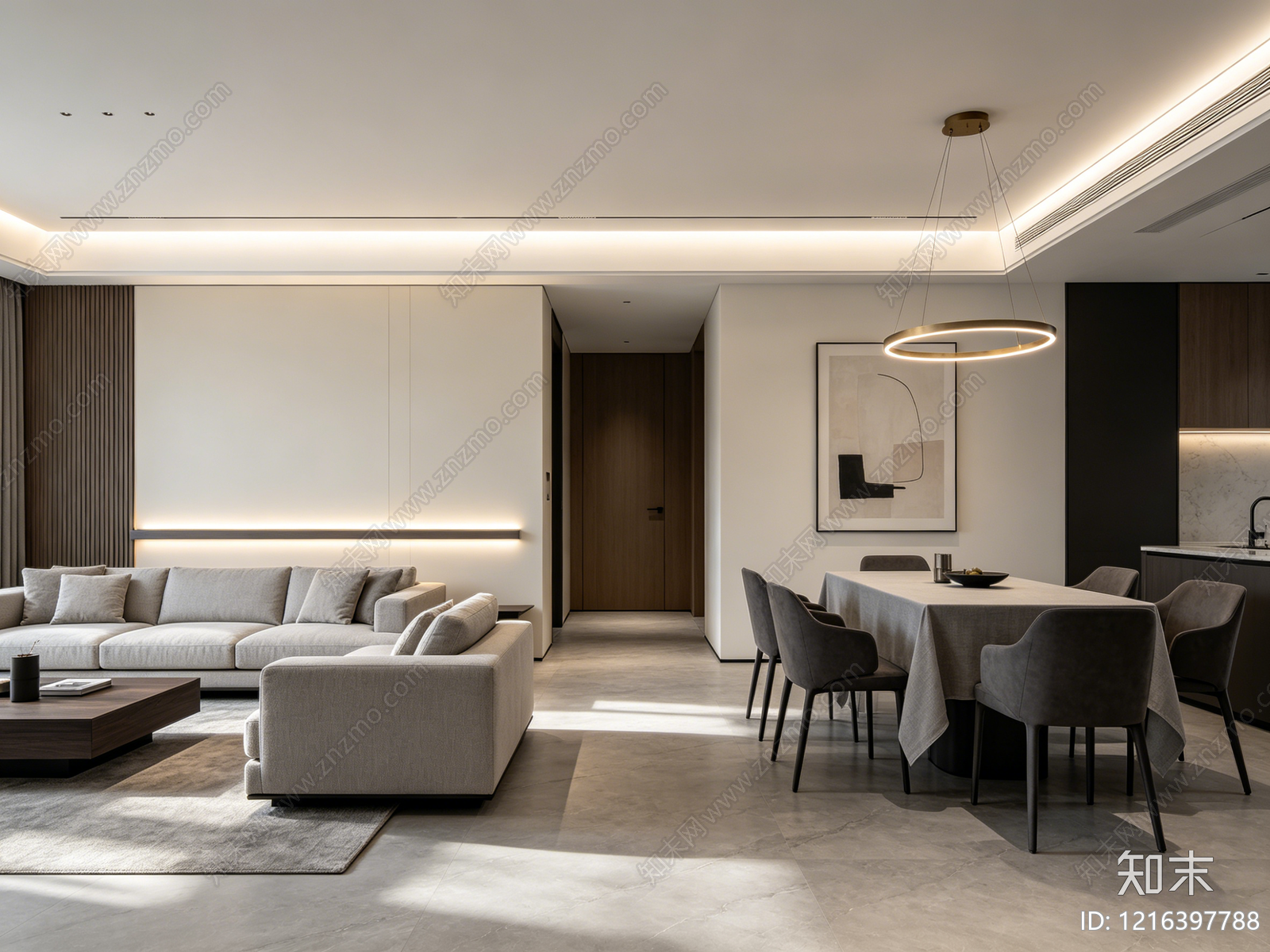 现代客厅贴图下载【ID:1216397788】