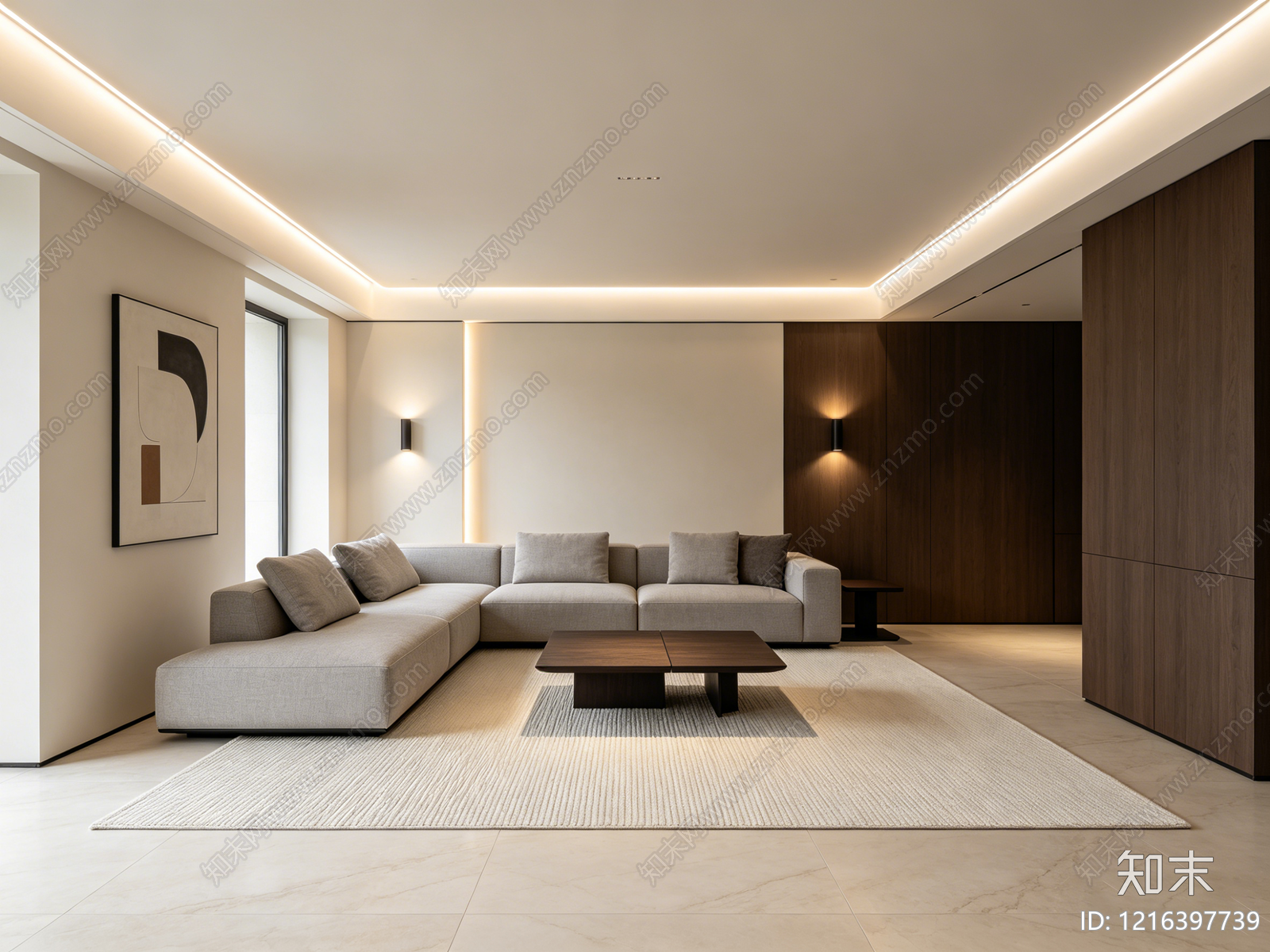 现代客厅贴图下载【ID:1216397739】