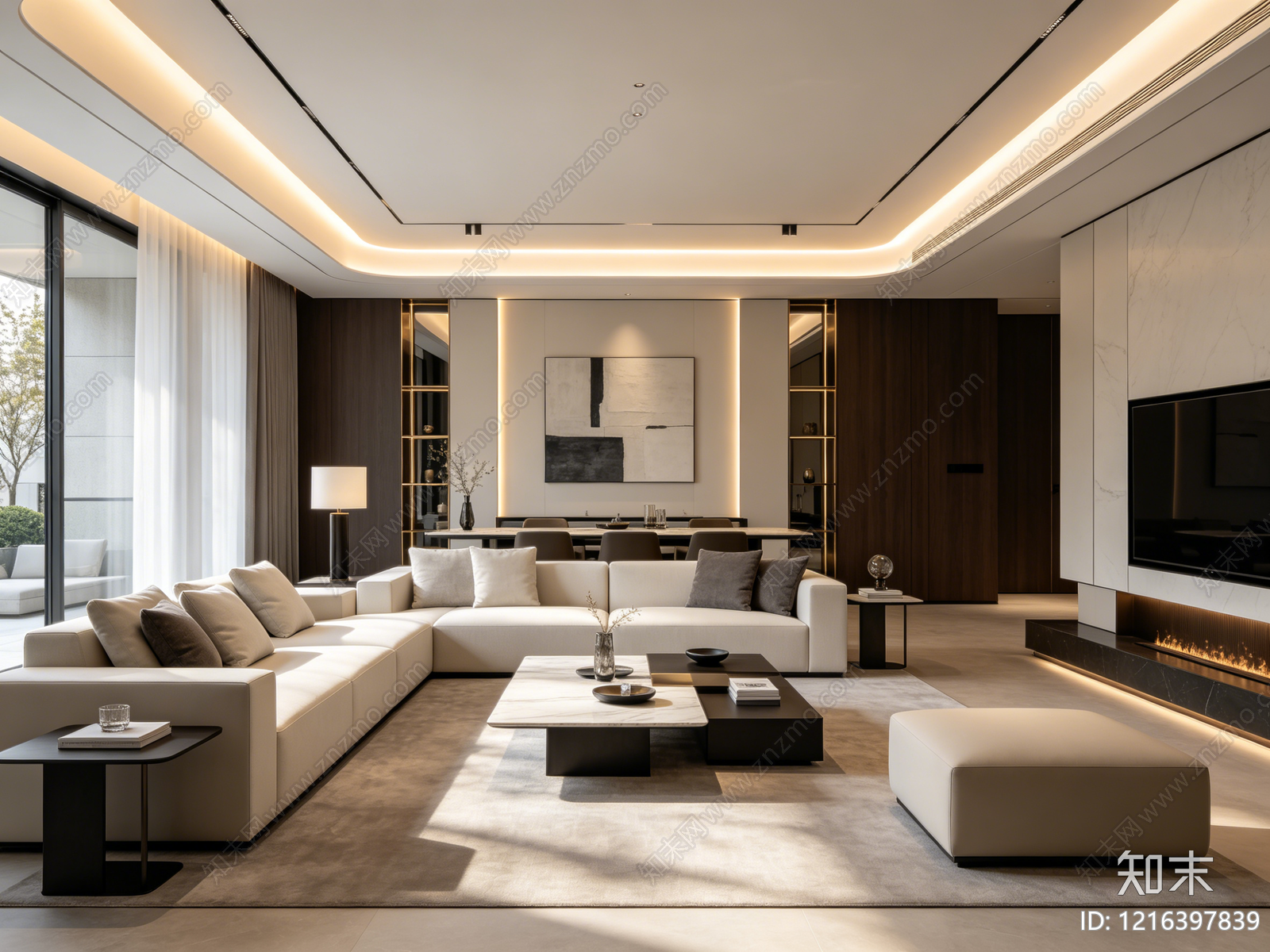 现代客厅贴图下载【ID:1216397839】