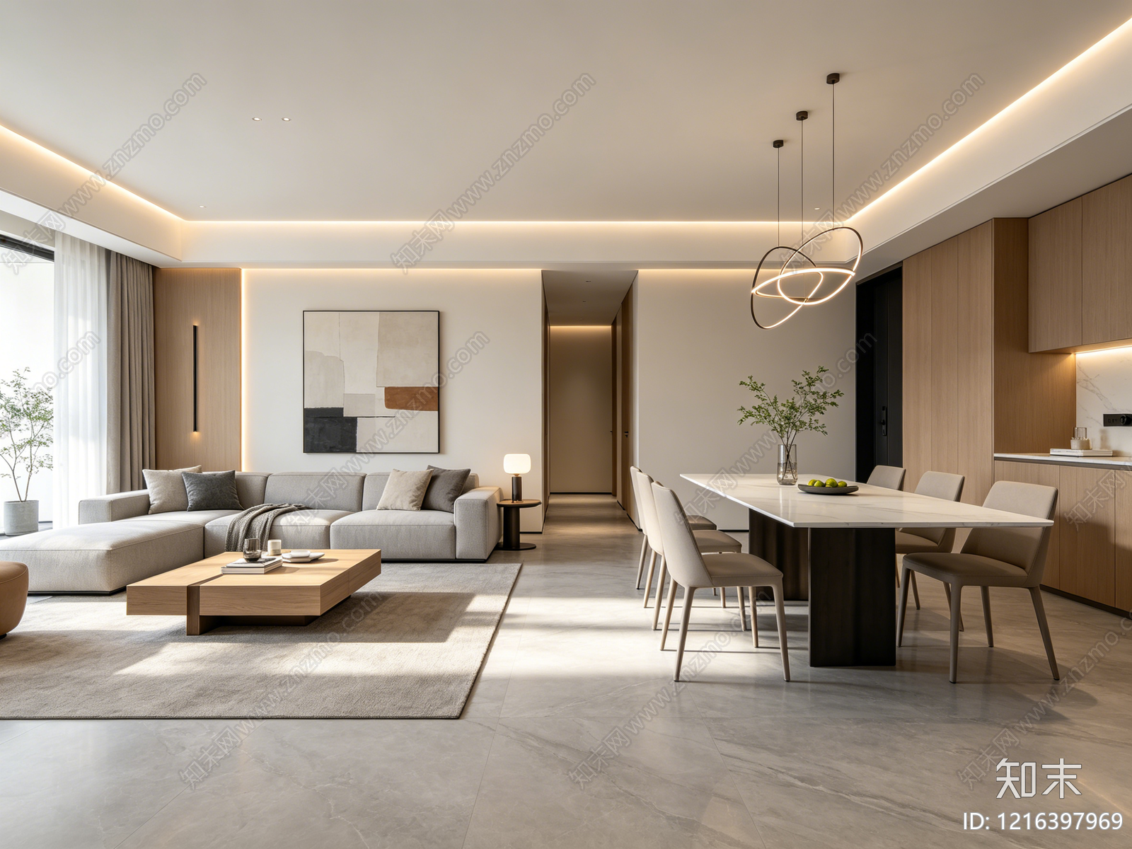 现代客厅贴图下载【ID:1216397969】