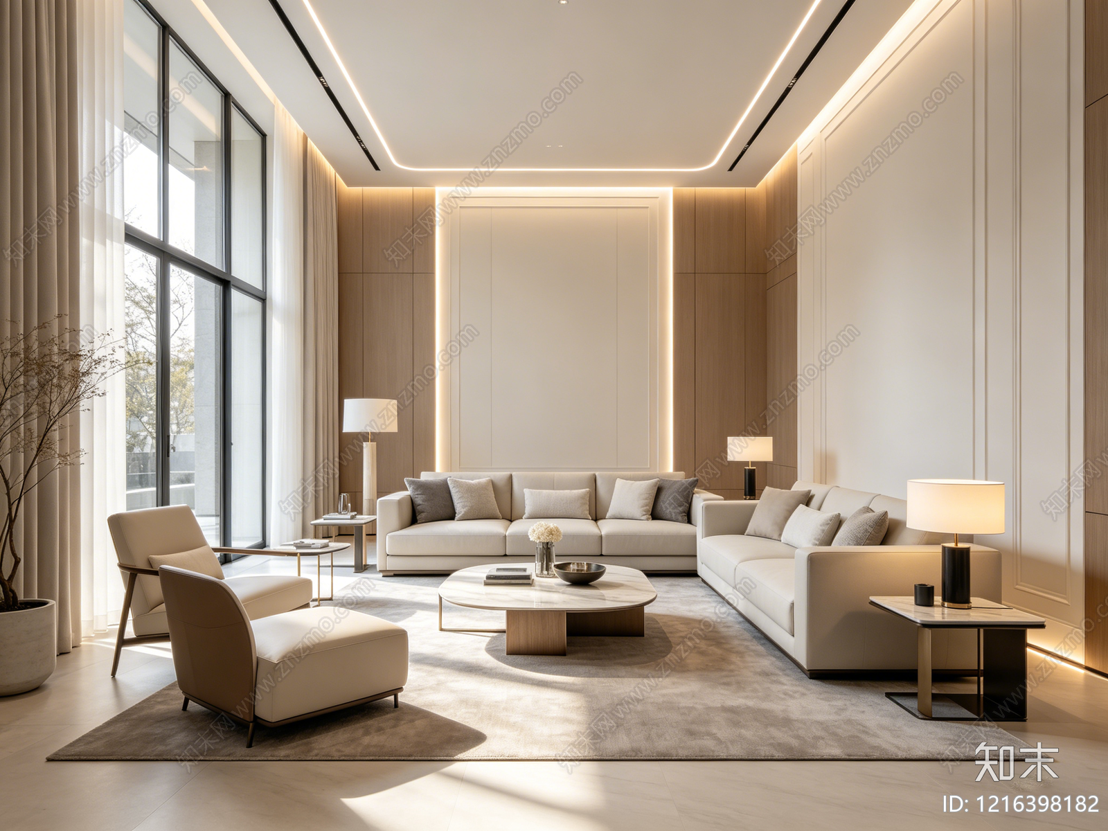 现代客厅贴图下载【ID:1216398182】