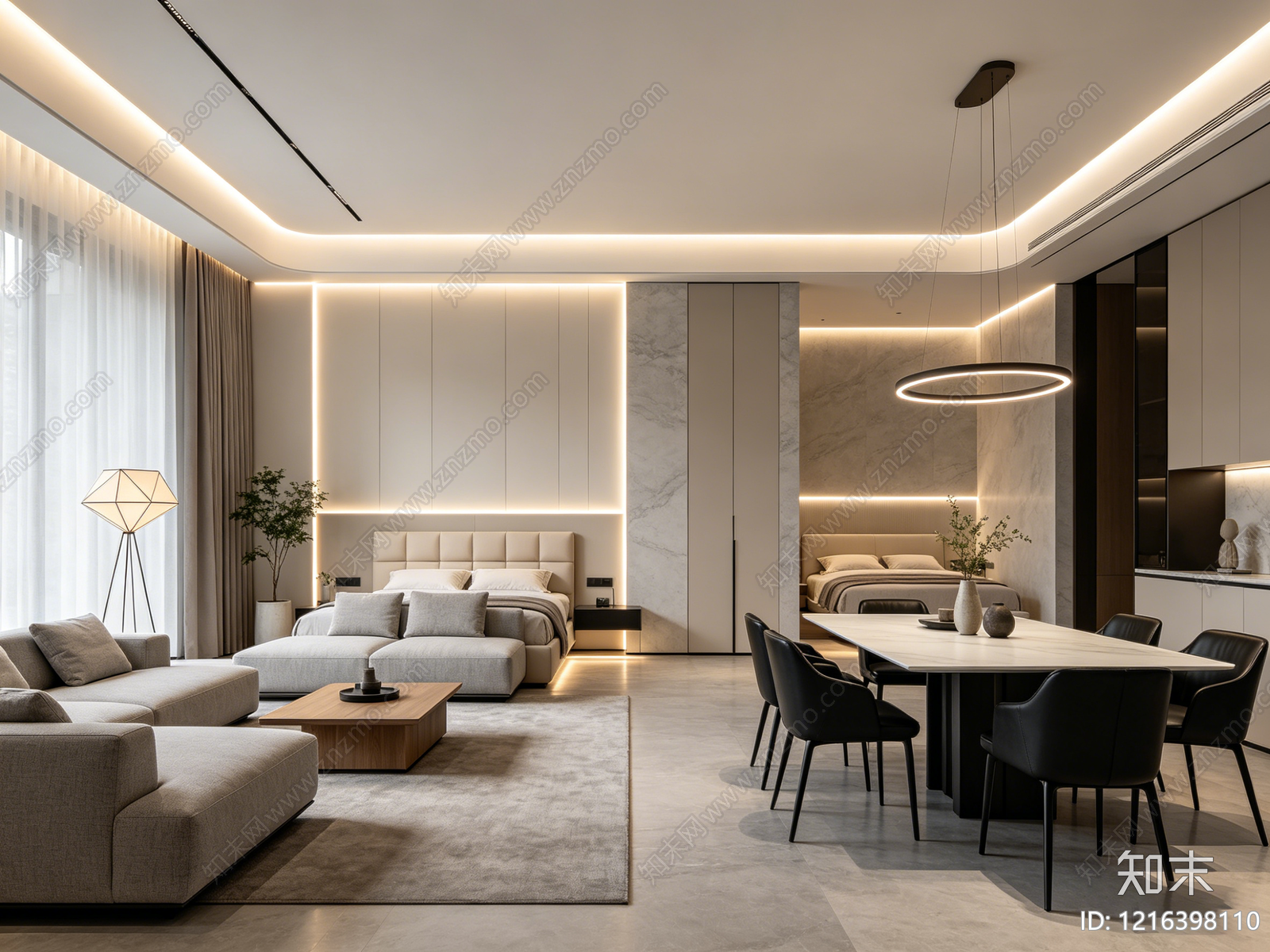 现代客厅贴图下载【ID:1216398110】