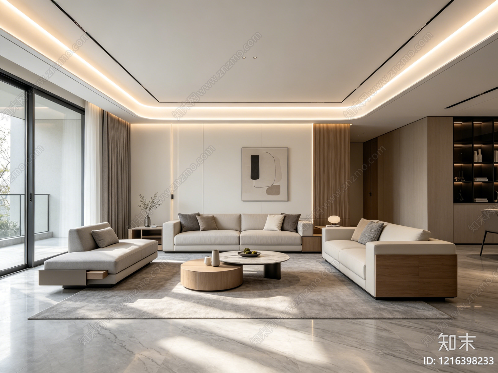 现代客厅贴图下载【ID:1216398233】