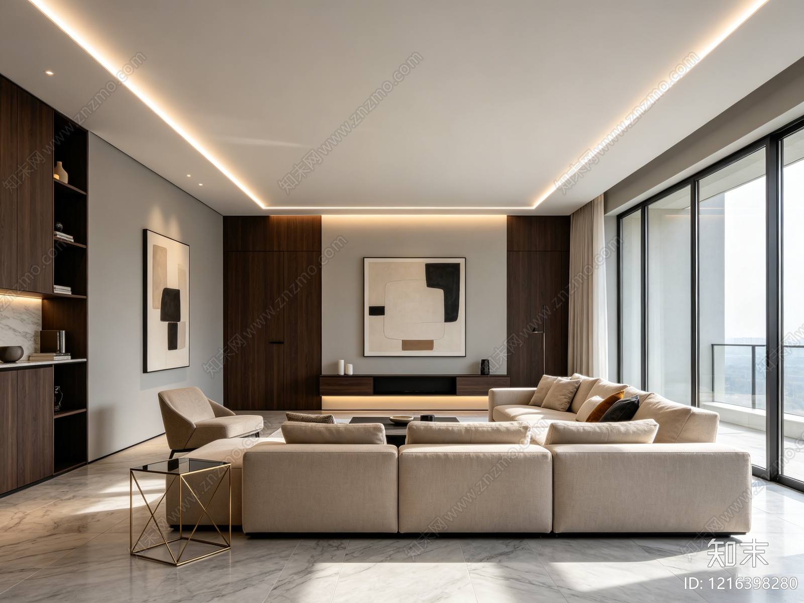 现代客厅贴图下载【ID:1216398280】
