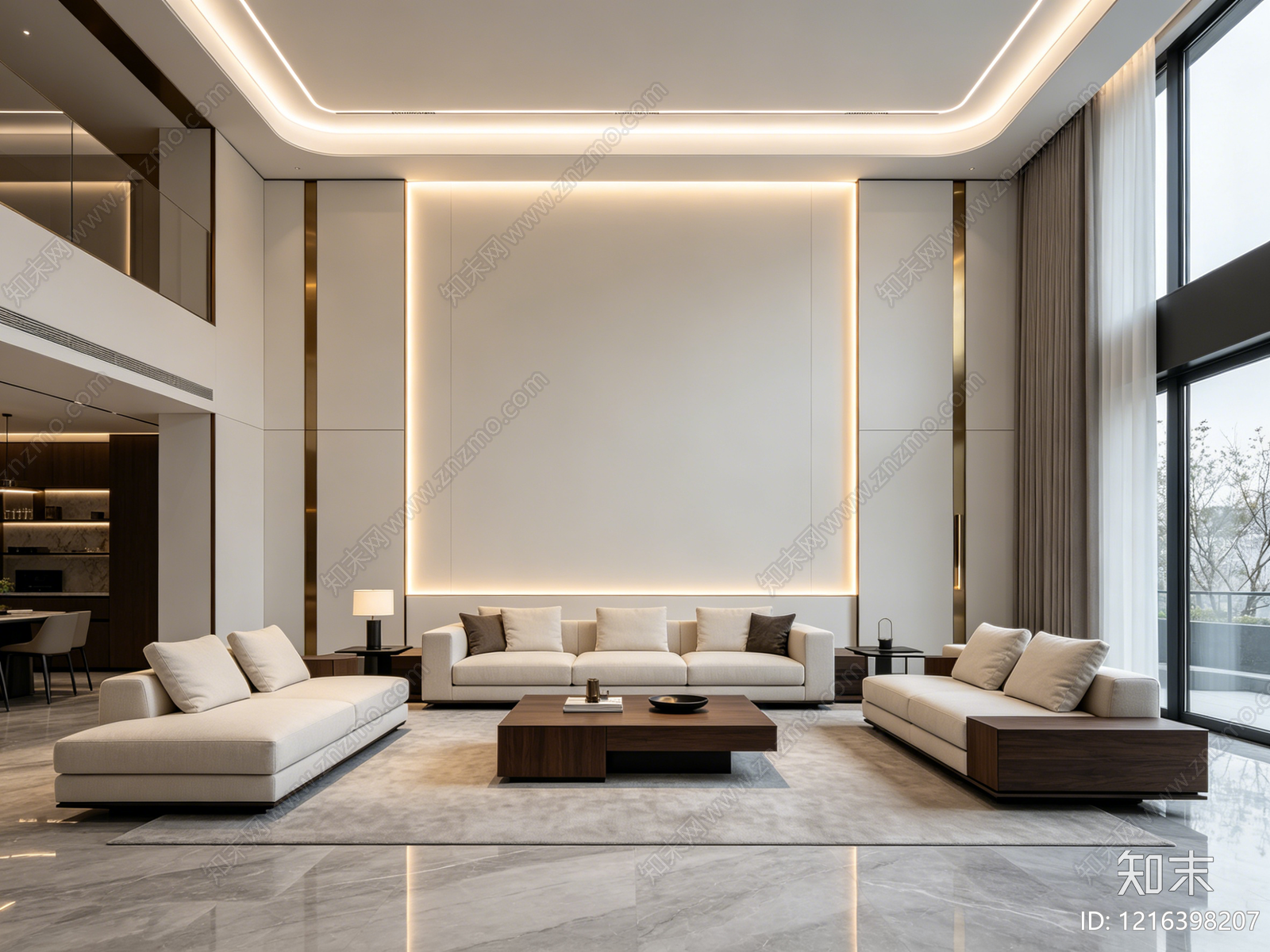现代客厅贴图下载【ID:1216398207】