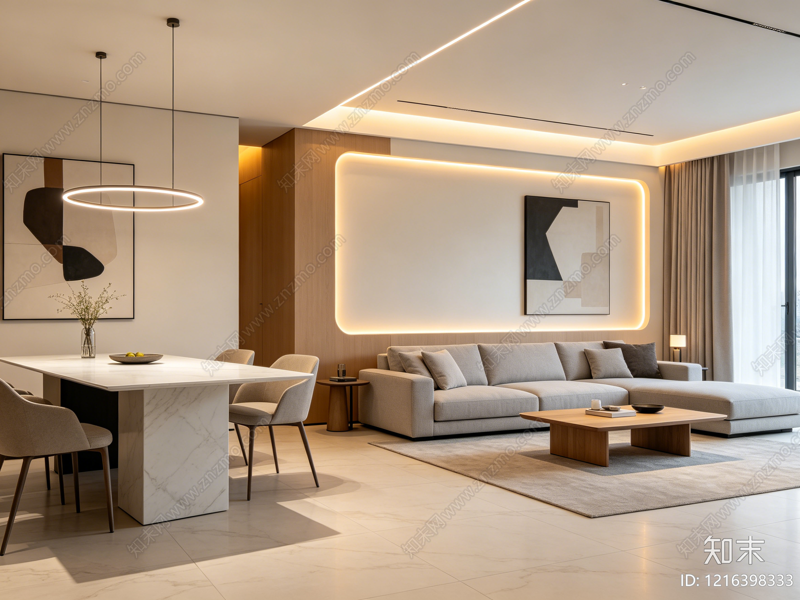 现代客厅贴图下载【ID:1216398333】