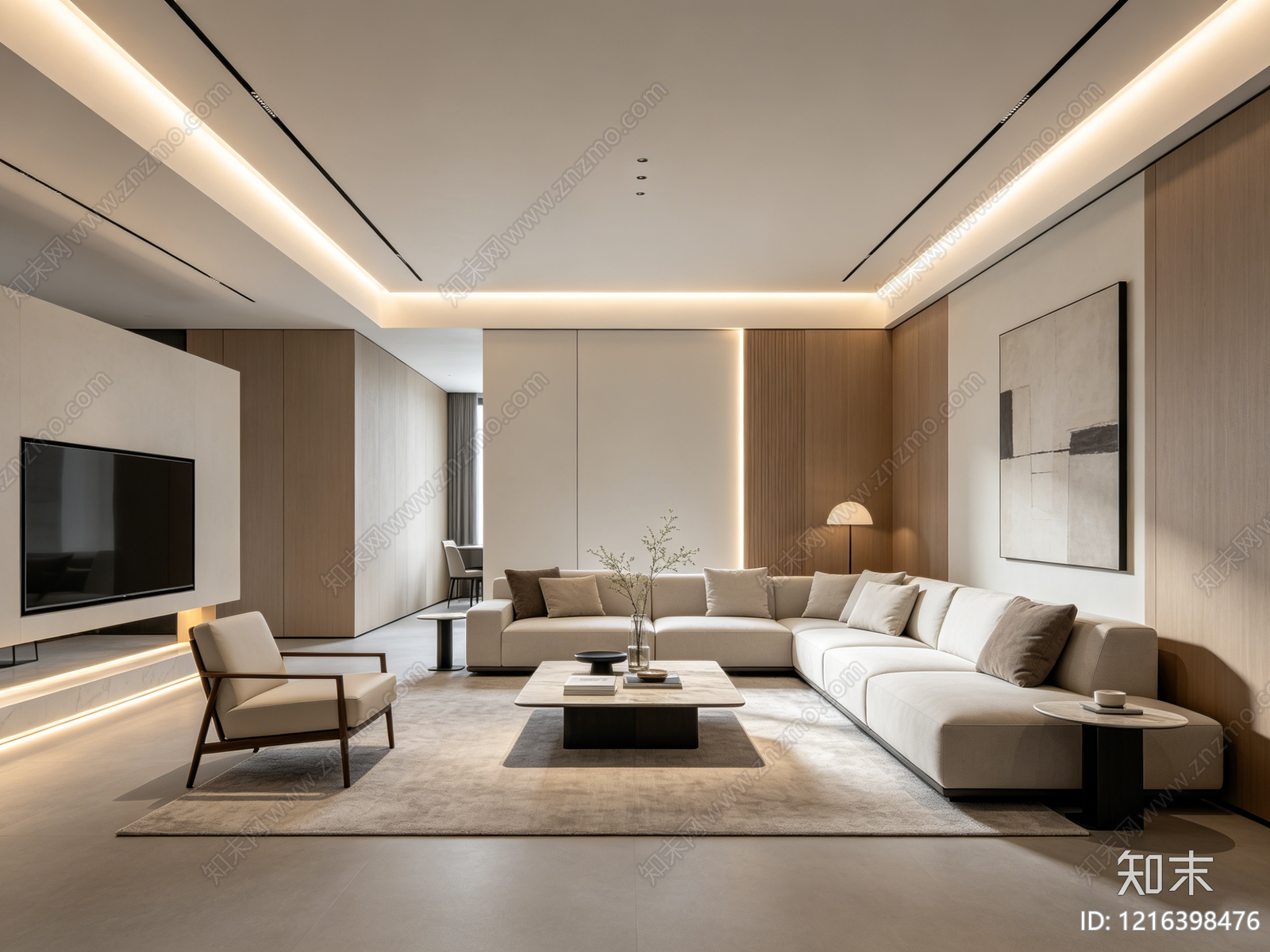 现代客厅贴图下载【ID:1216398476】