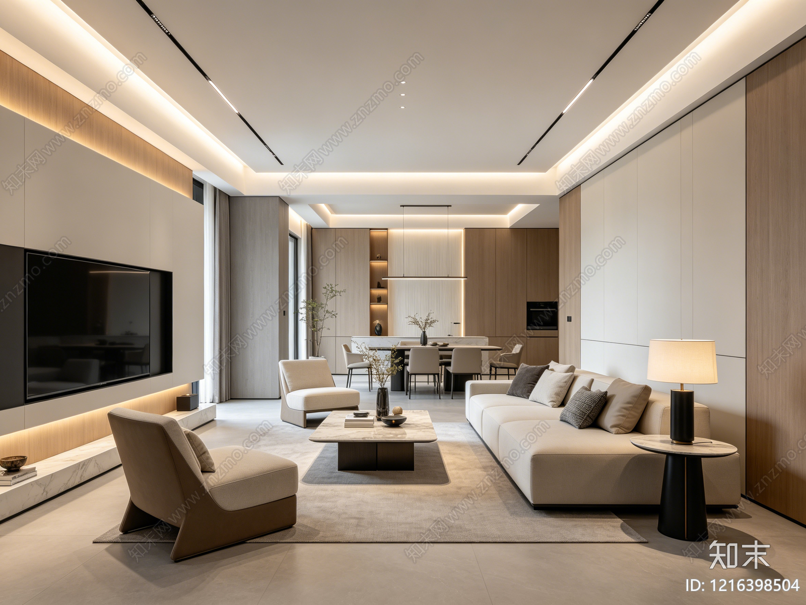 现代客厅贴图下载【ID:1216398504】