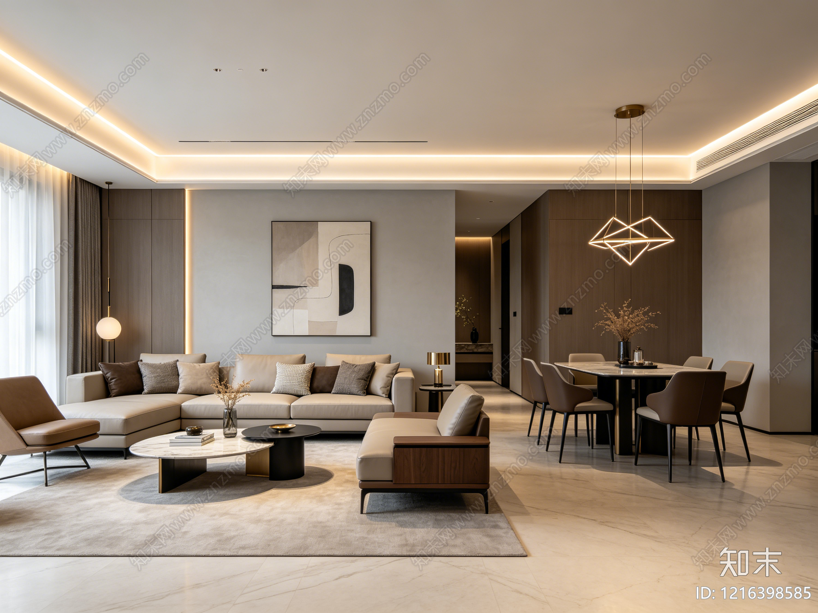 现代客厅贴图下载【ID:1216398585】