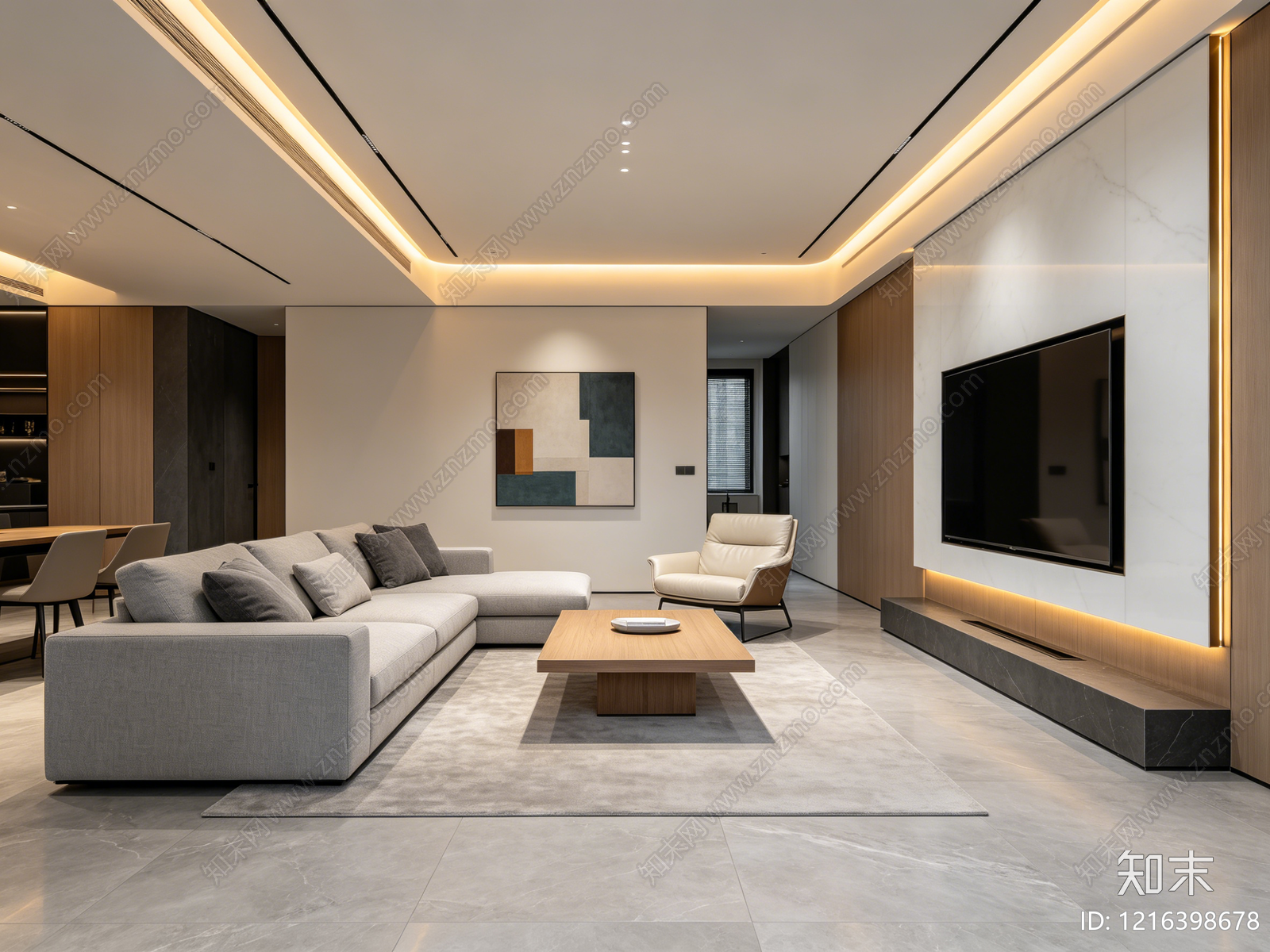 现代客厅贴图下载【ID:1216398678】