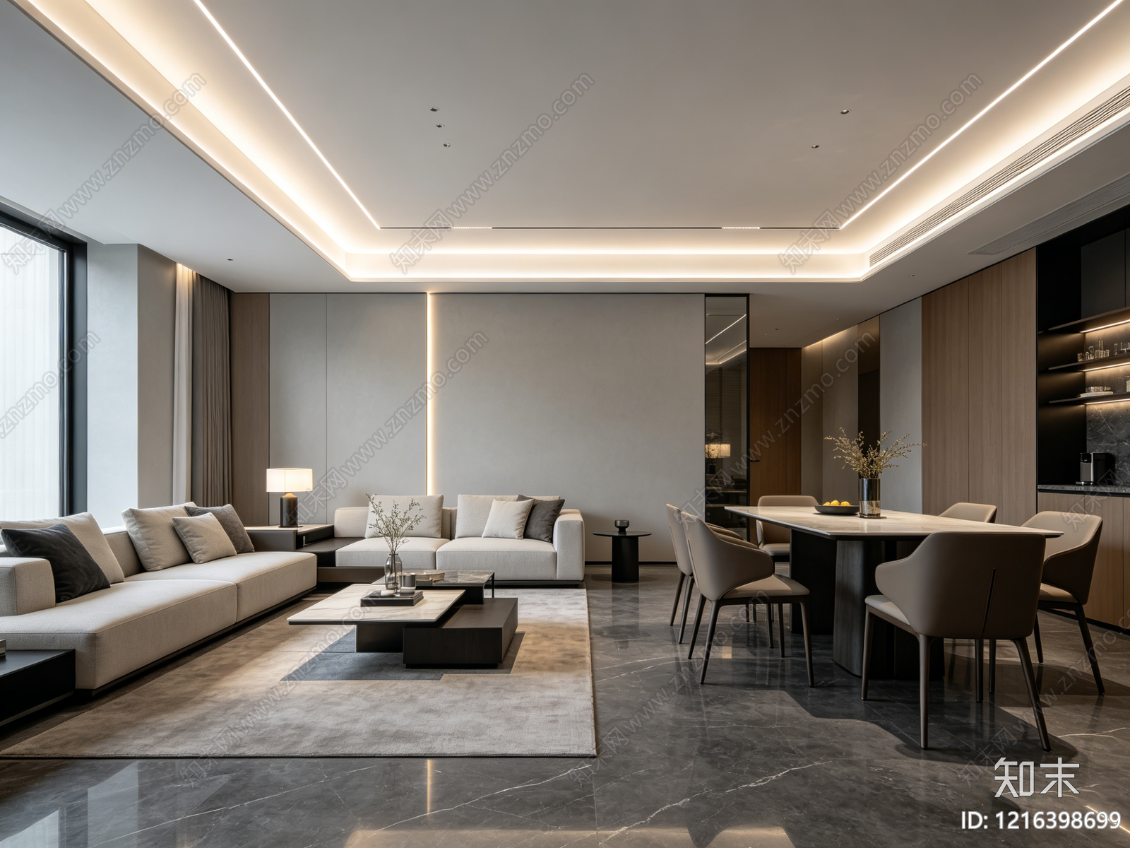 现代客厅贴图下载【ID:1216398699】