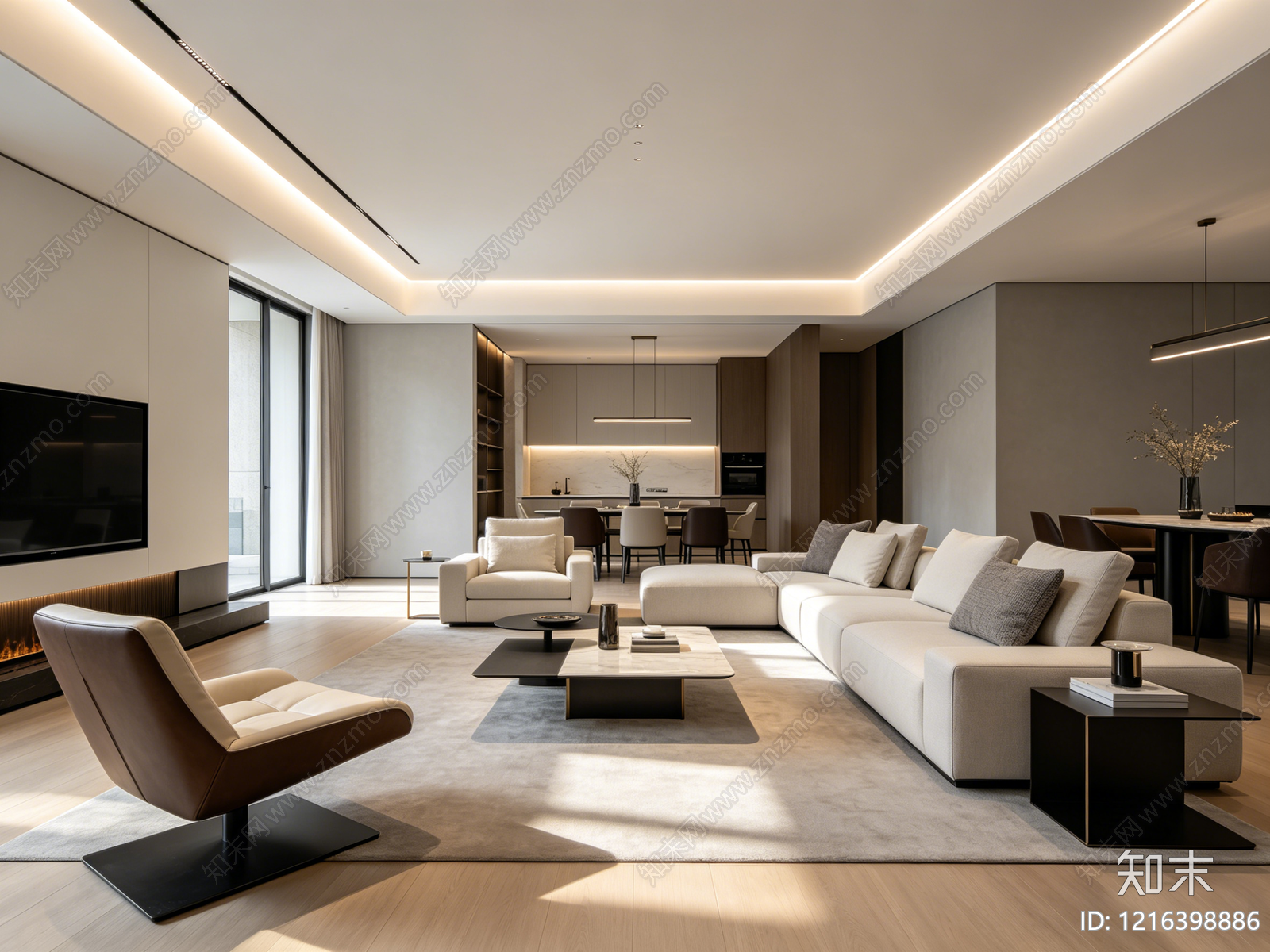现代客厅贴图下载【ID:1216398886】
