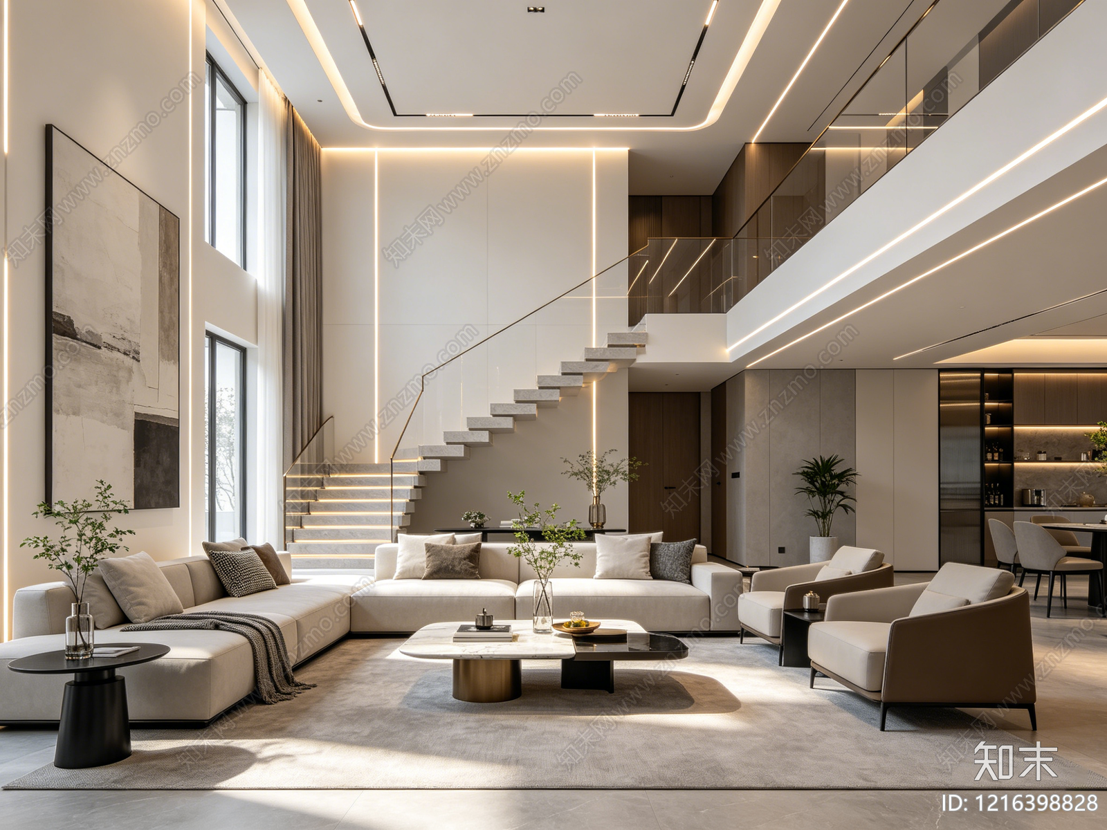 现代客厅贴图下载【ID:1216398828】