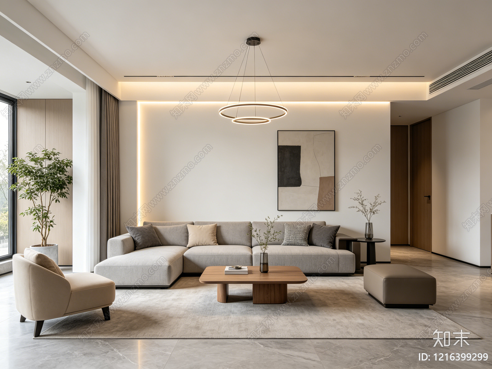 现代客厅贴图下载【ID:1216399299】