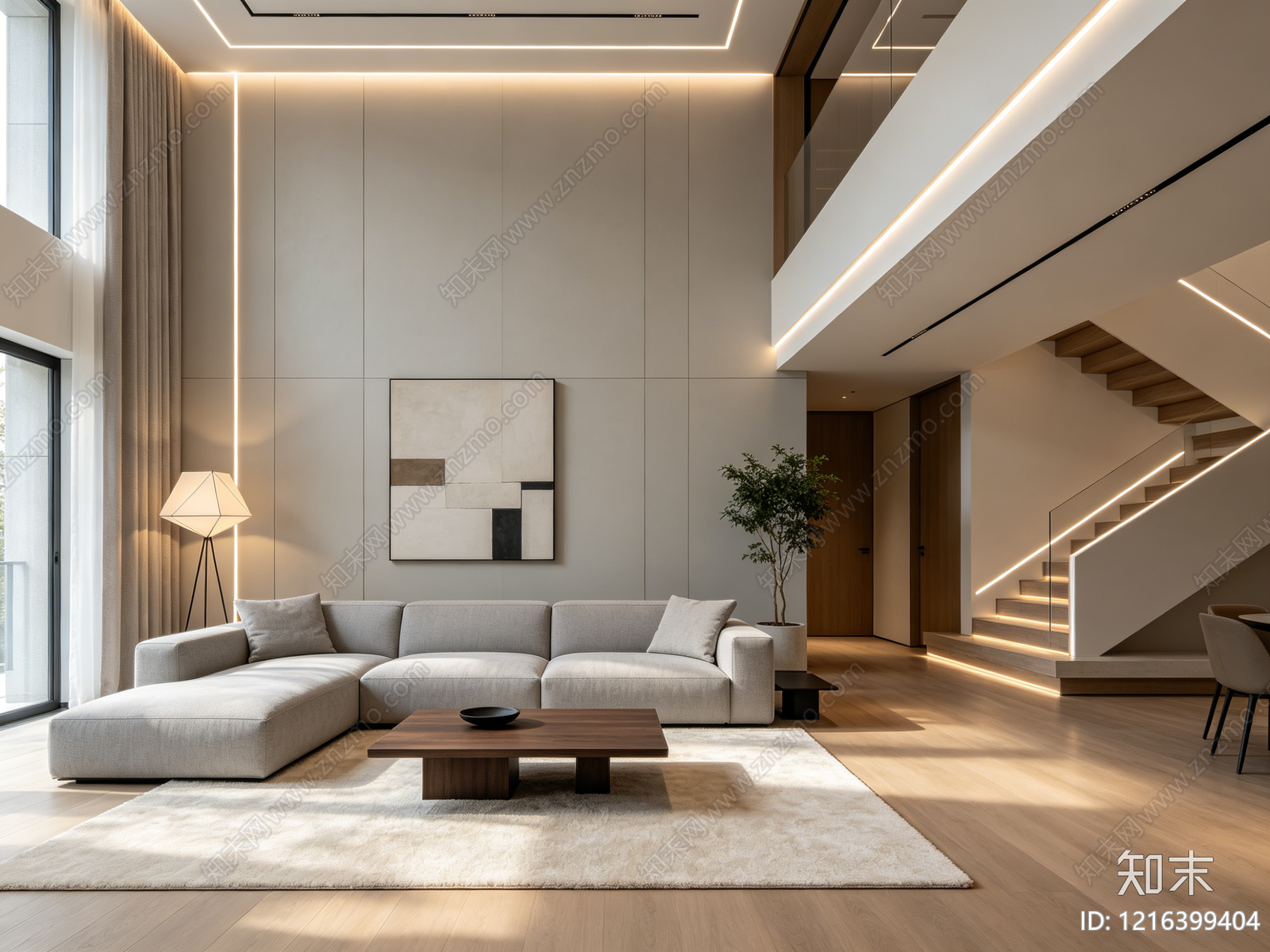 现代客厅贴图下载【ID:1216399404】