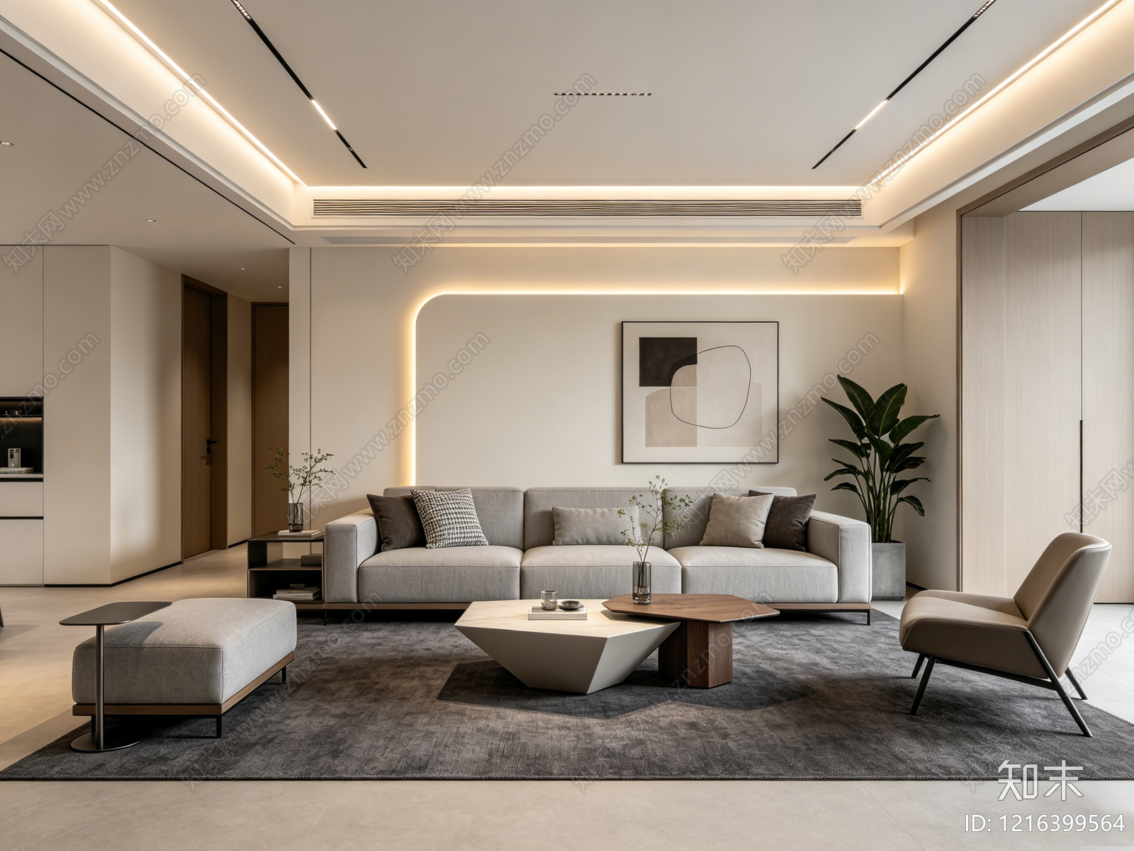 现代客厅贴图下载【ID:1216399564】