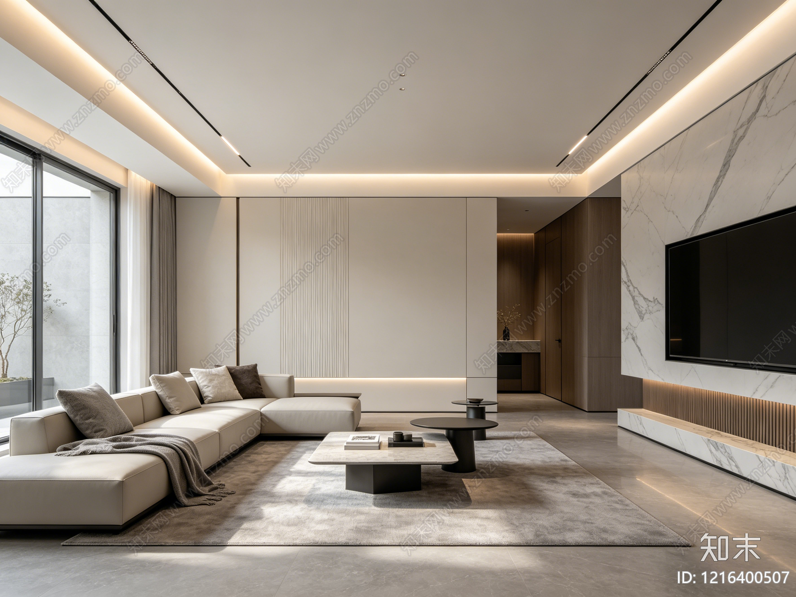 现代客厅贴图下载【ID:1216400507】