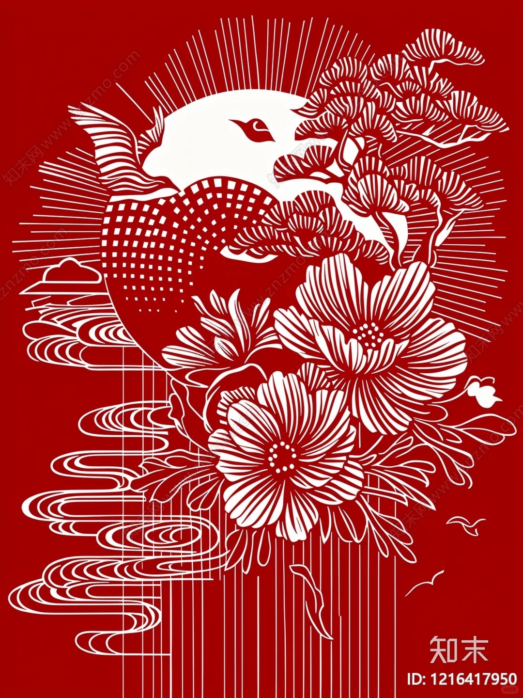 传统纹样贴图下载【ID:1216417950】