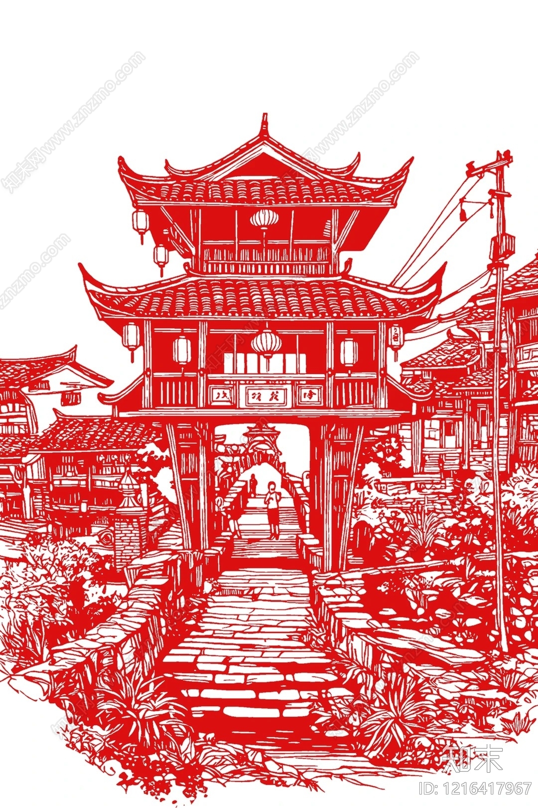 城市剪影贴图下载【ID:1216417967】