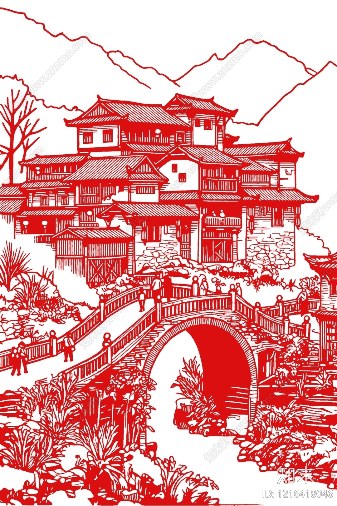 城市剪影贴图下载【ID:1216418046】