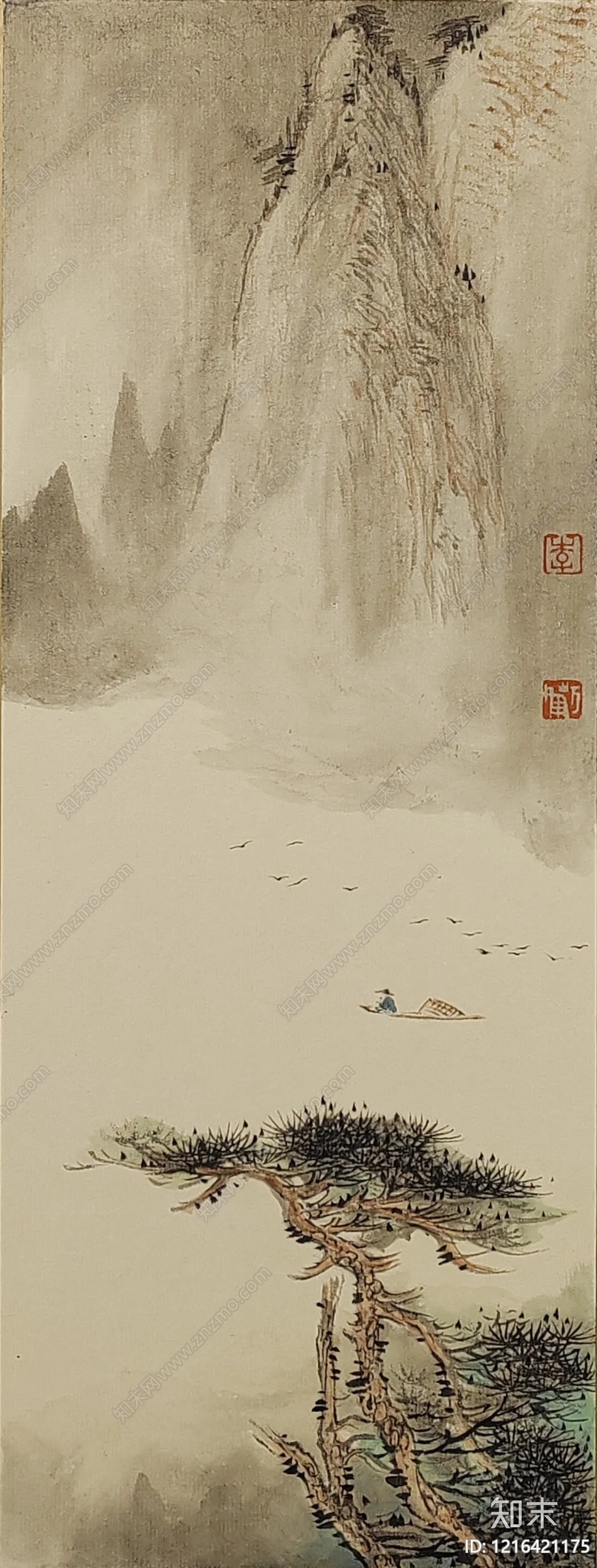 水墨画贴图下载【ID:1216421175】