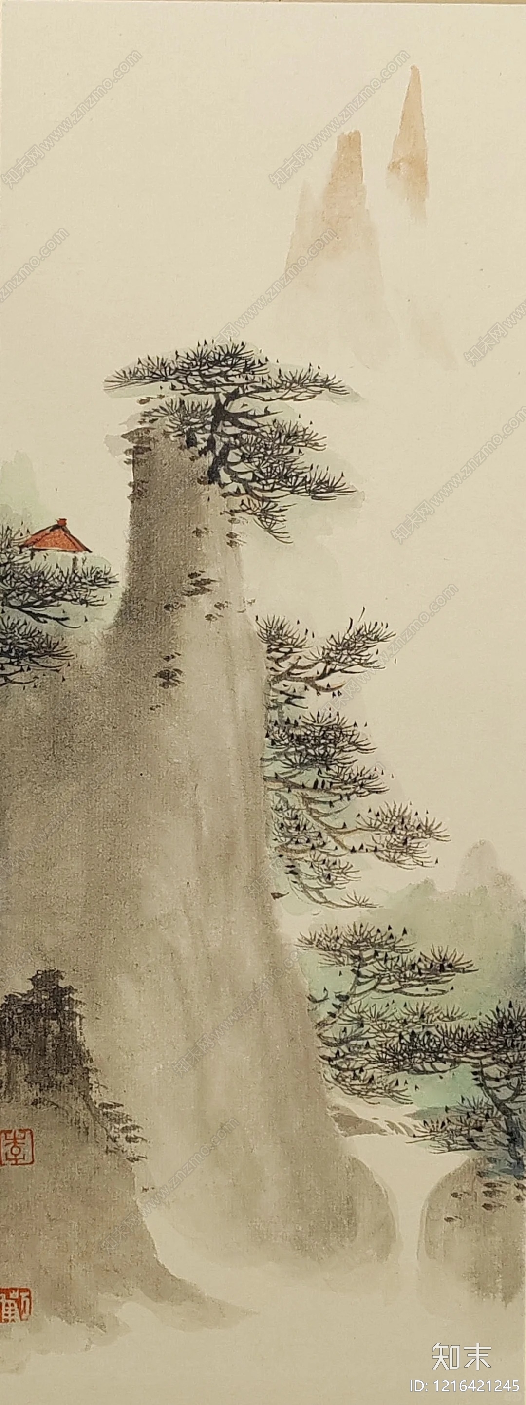 水墨画贴图下载【ID:1216421245】