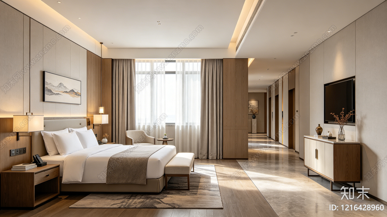现代卧室贴图下载【ID:1216428960】