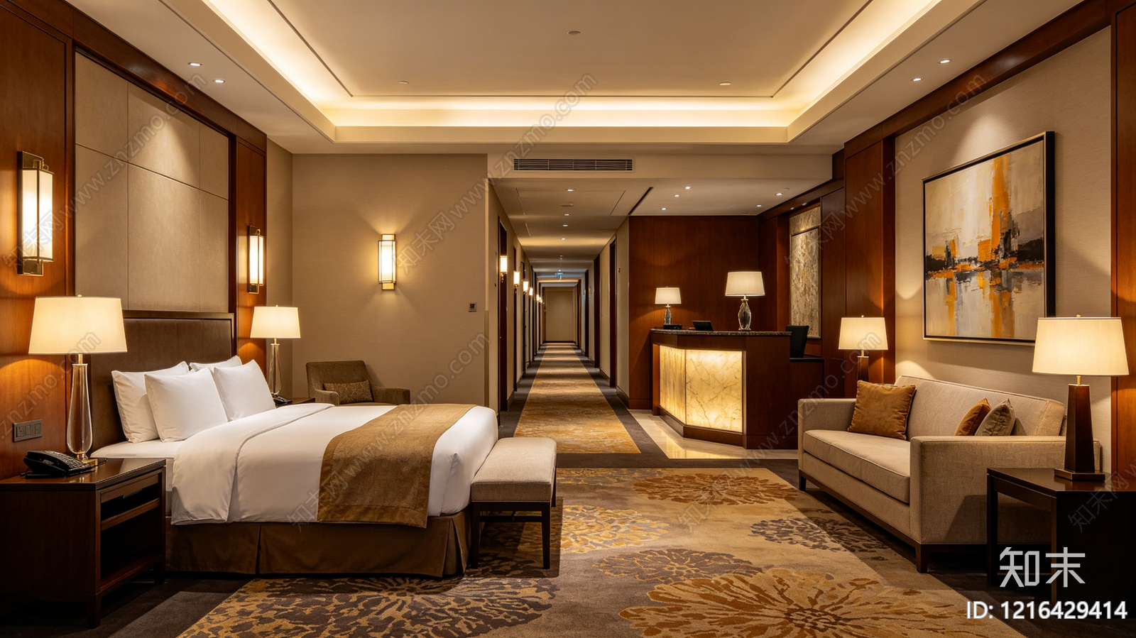 现代酒店贴图下载【ID:1216429414】