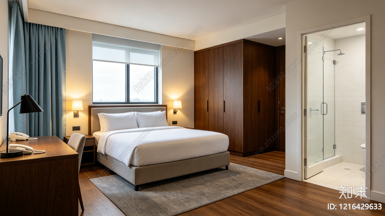 现代卧室贴图下载【ID:1216429633】