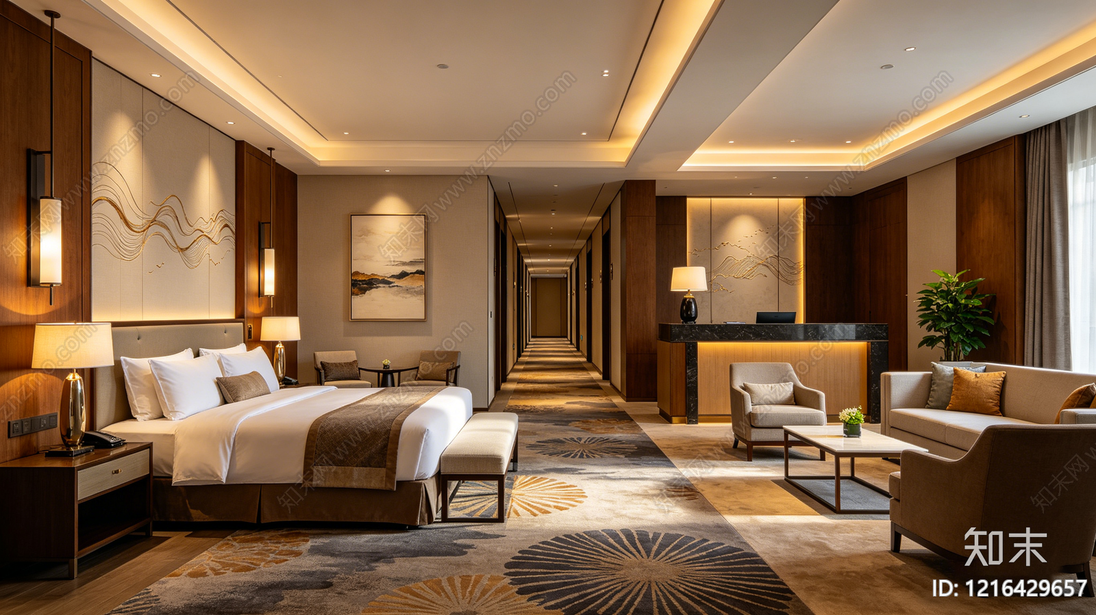 现代酒店贴图下载【ID:1216429657】