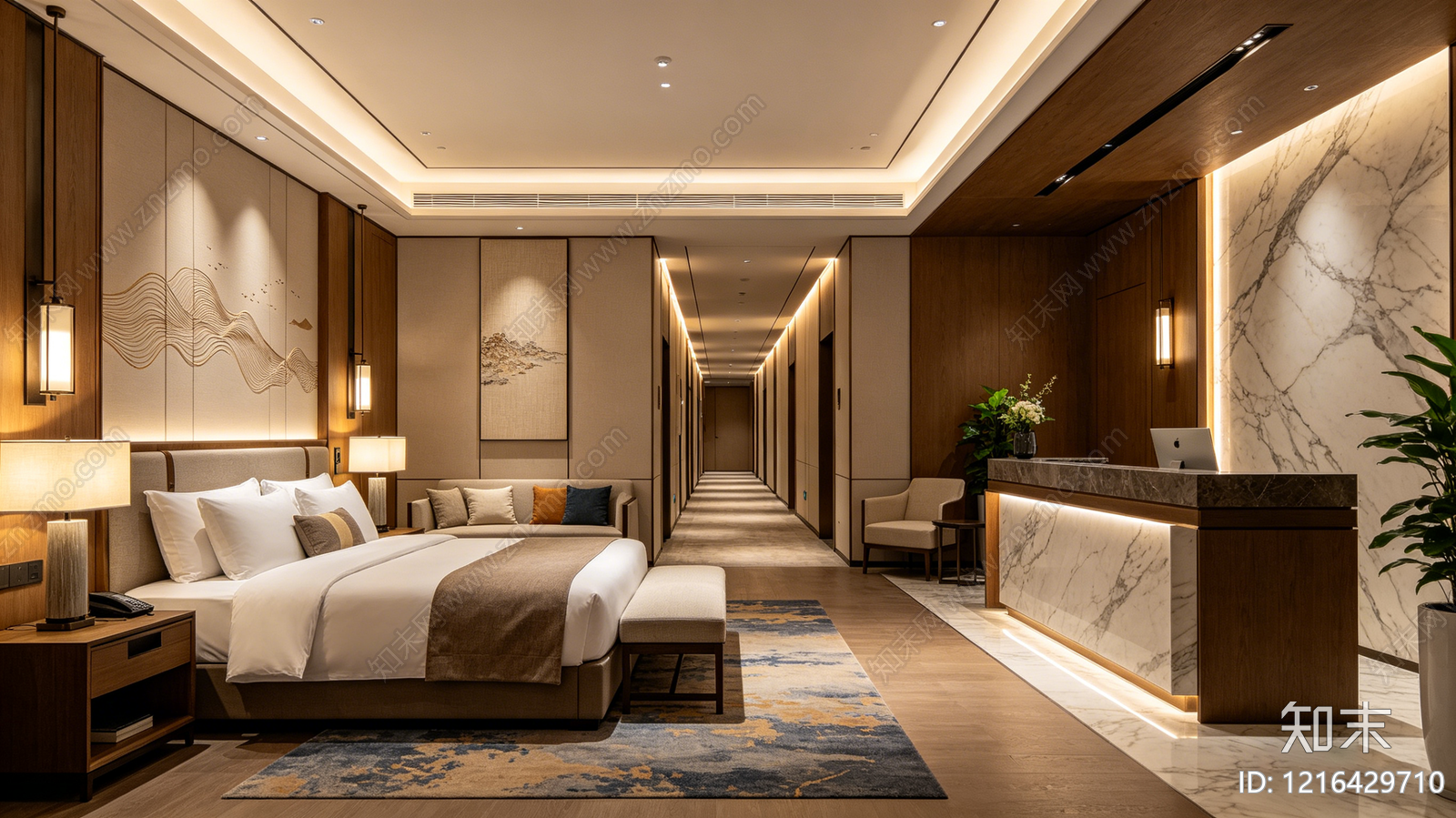 现代酒店贴图下载【ID:1216429710】