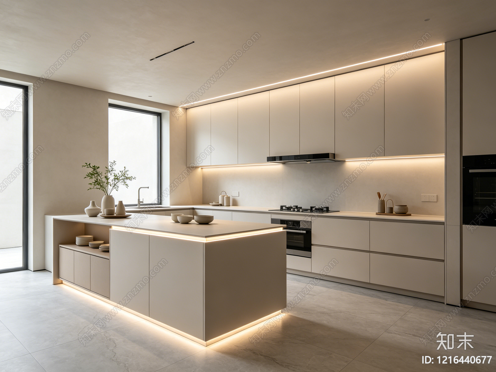 现代厨房贴图下载【ID:1216440677】