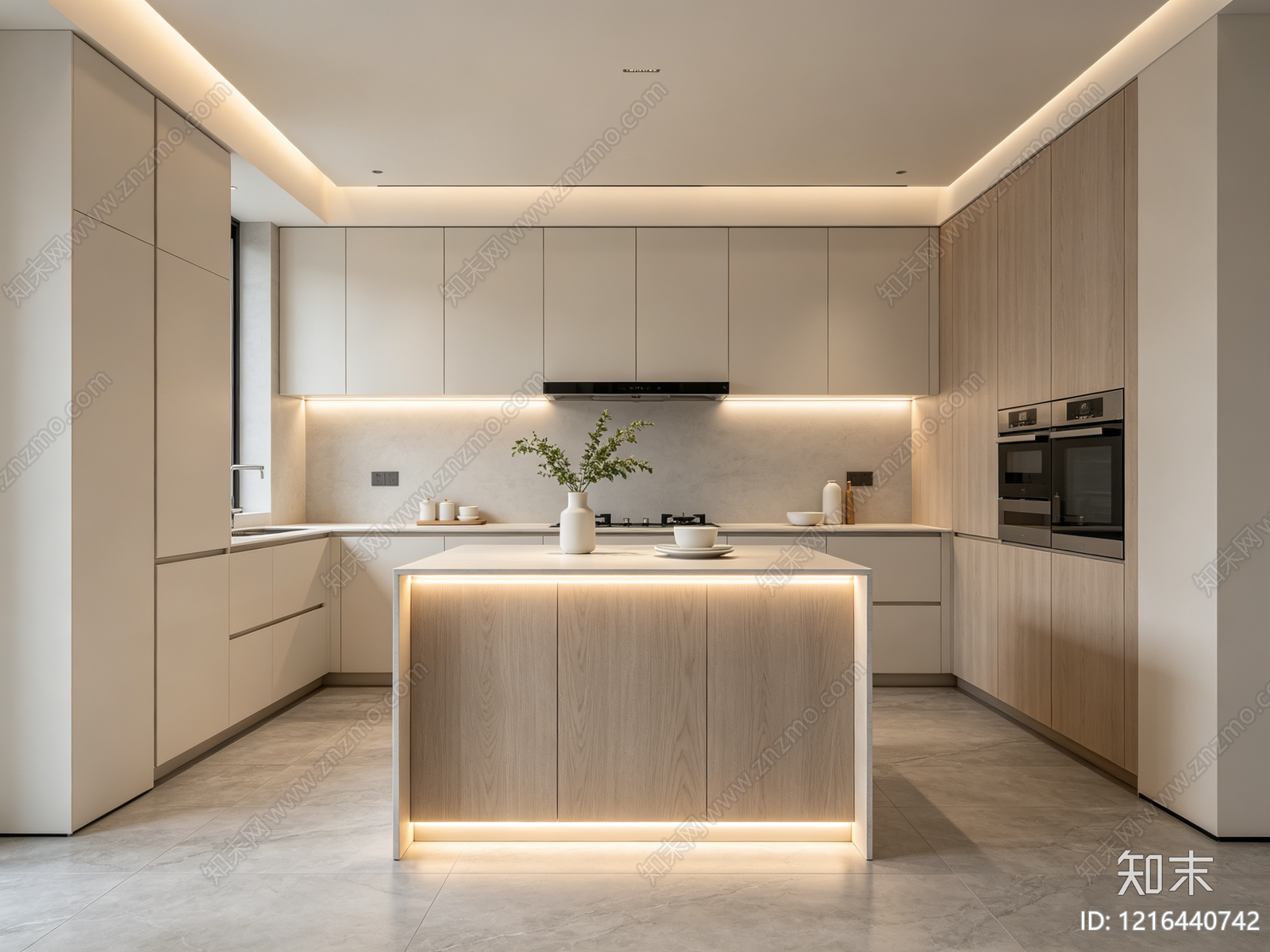 现代厨房贴图下载【ID:1216440742】