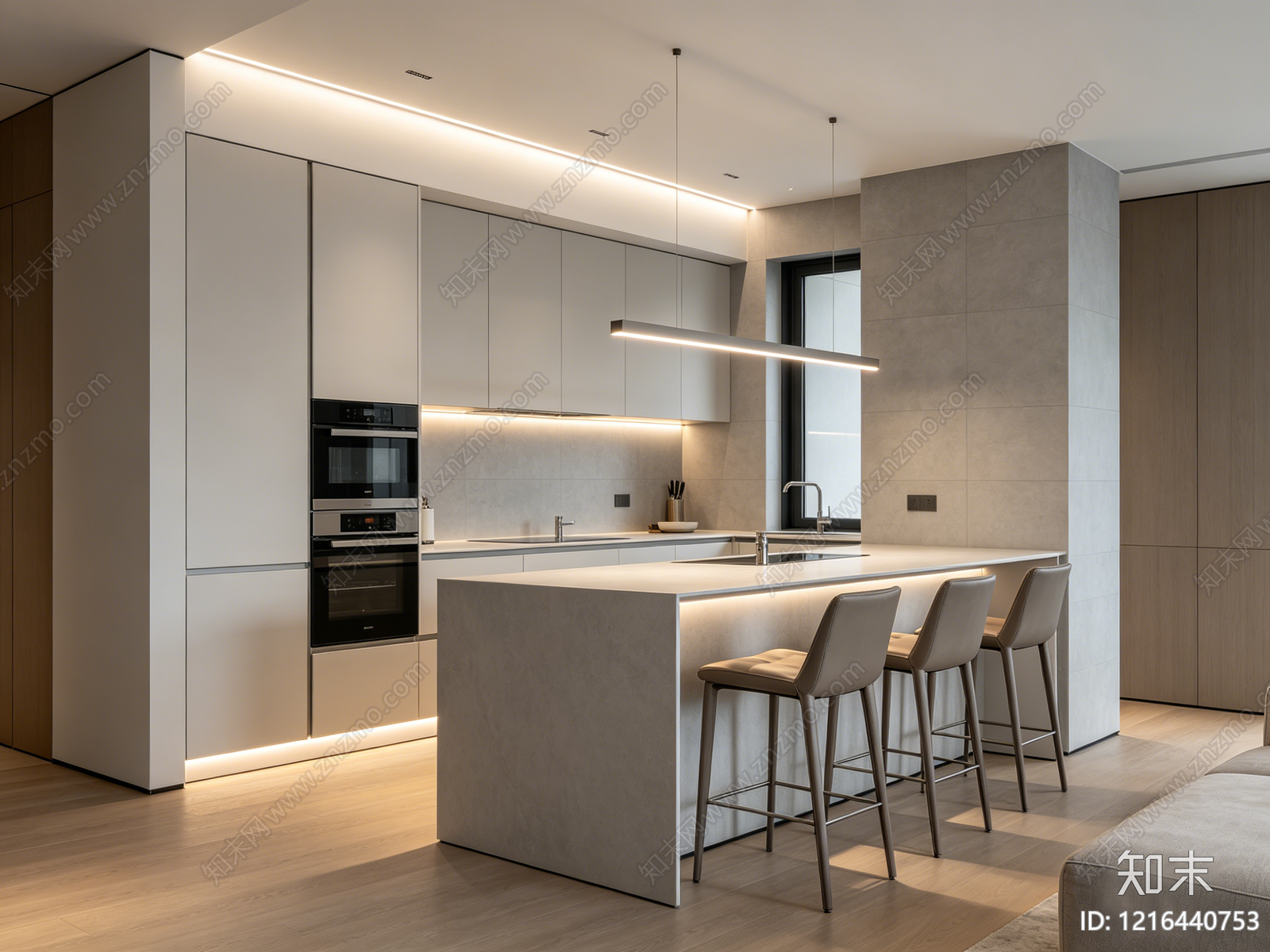 现代厨房贴图下载【ID:1216440753】