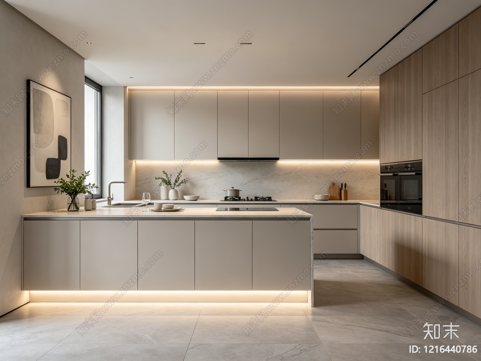 现代厨房贴图下载【ID:1216440786】