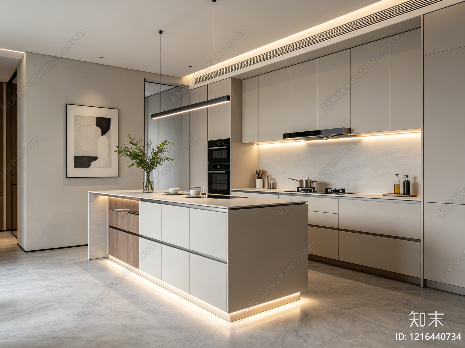 现代厨房贴图下载【ID:1216440734】