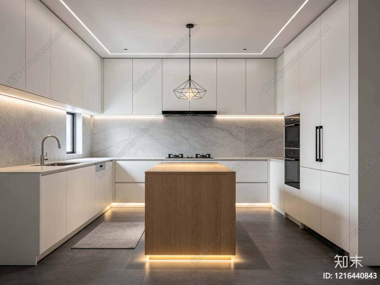 现代厨房贴图下载【ID:1216440843】