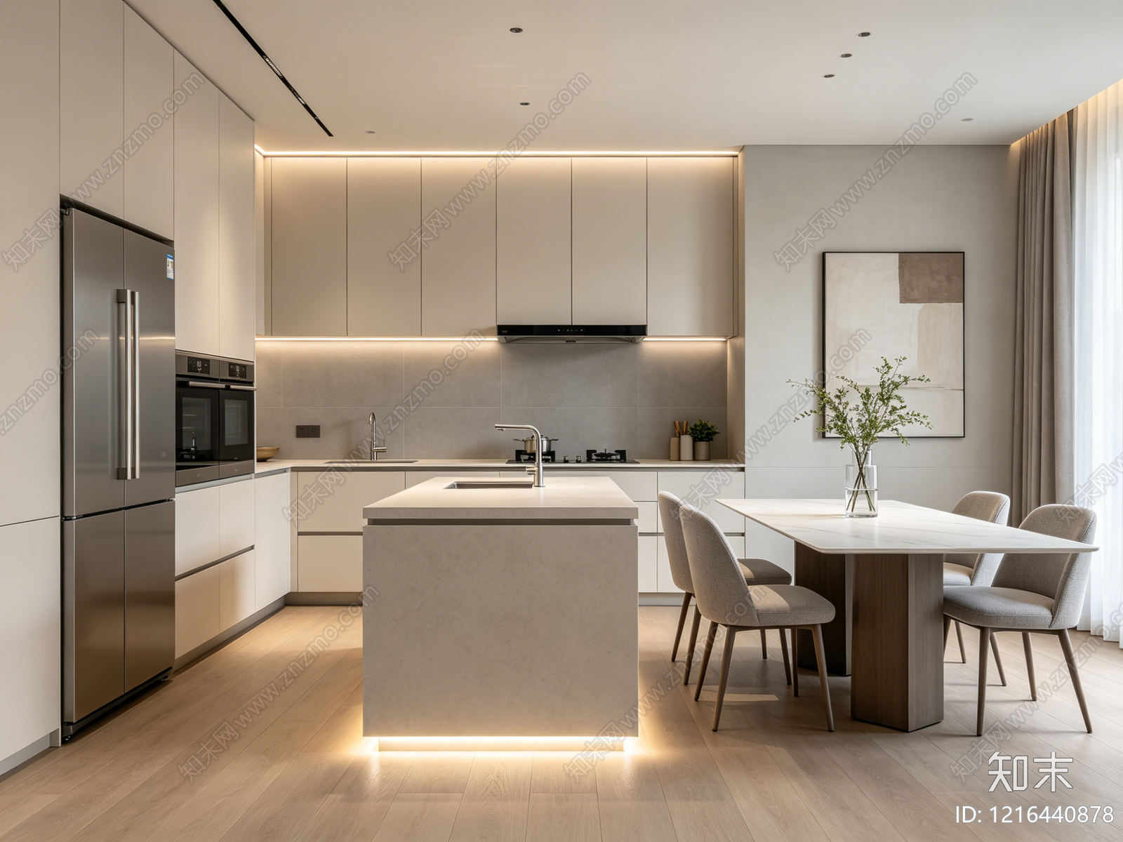 现代厨房贴图下载【ID:1216440878】