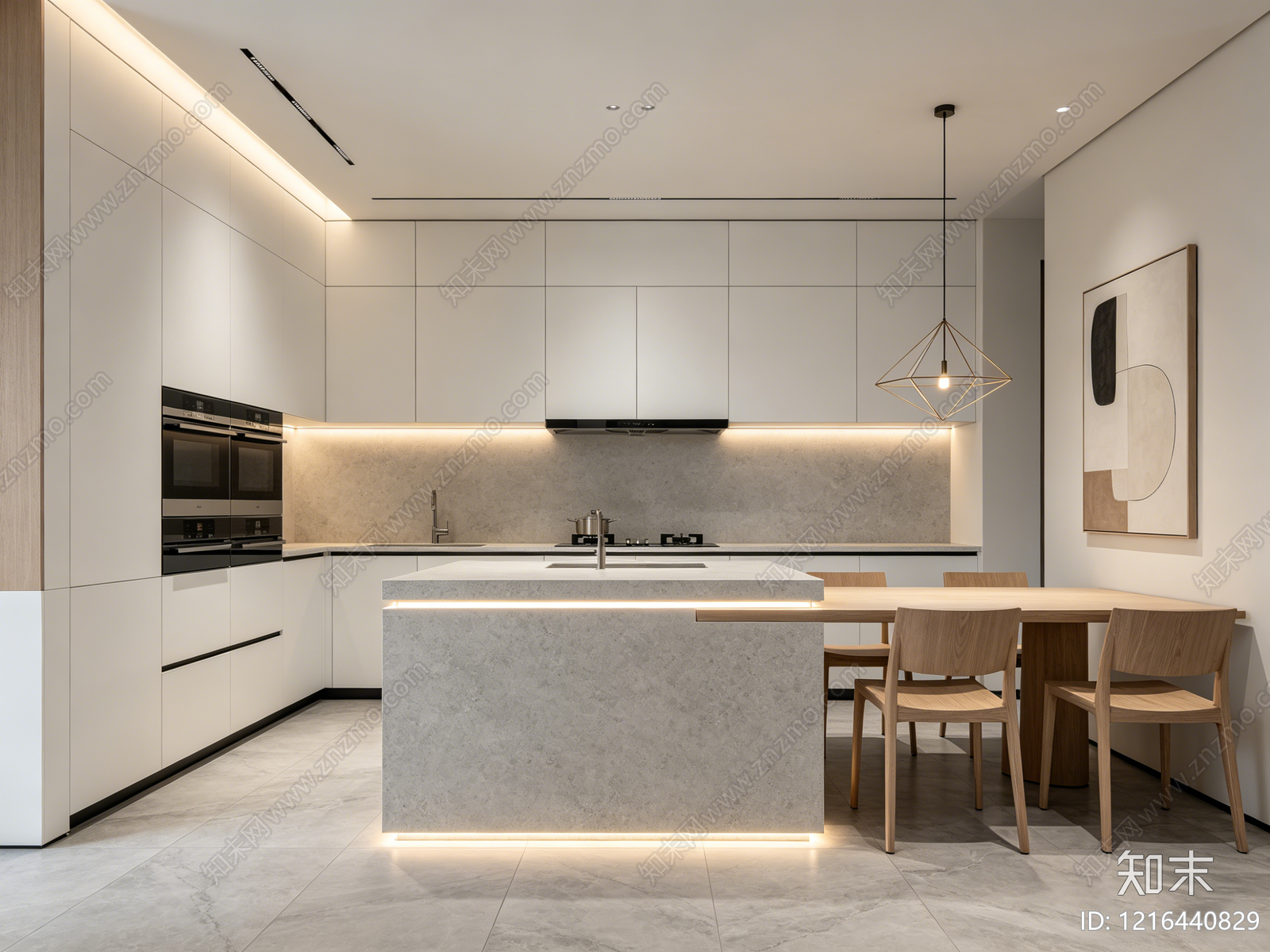 现代厨房贴图下载【ID:1216440829】