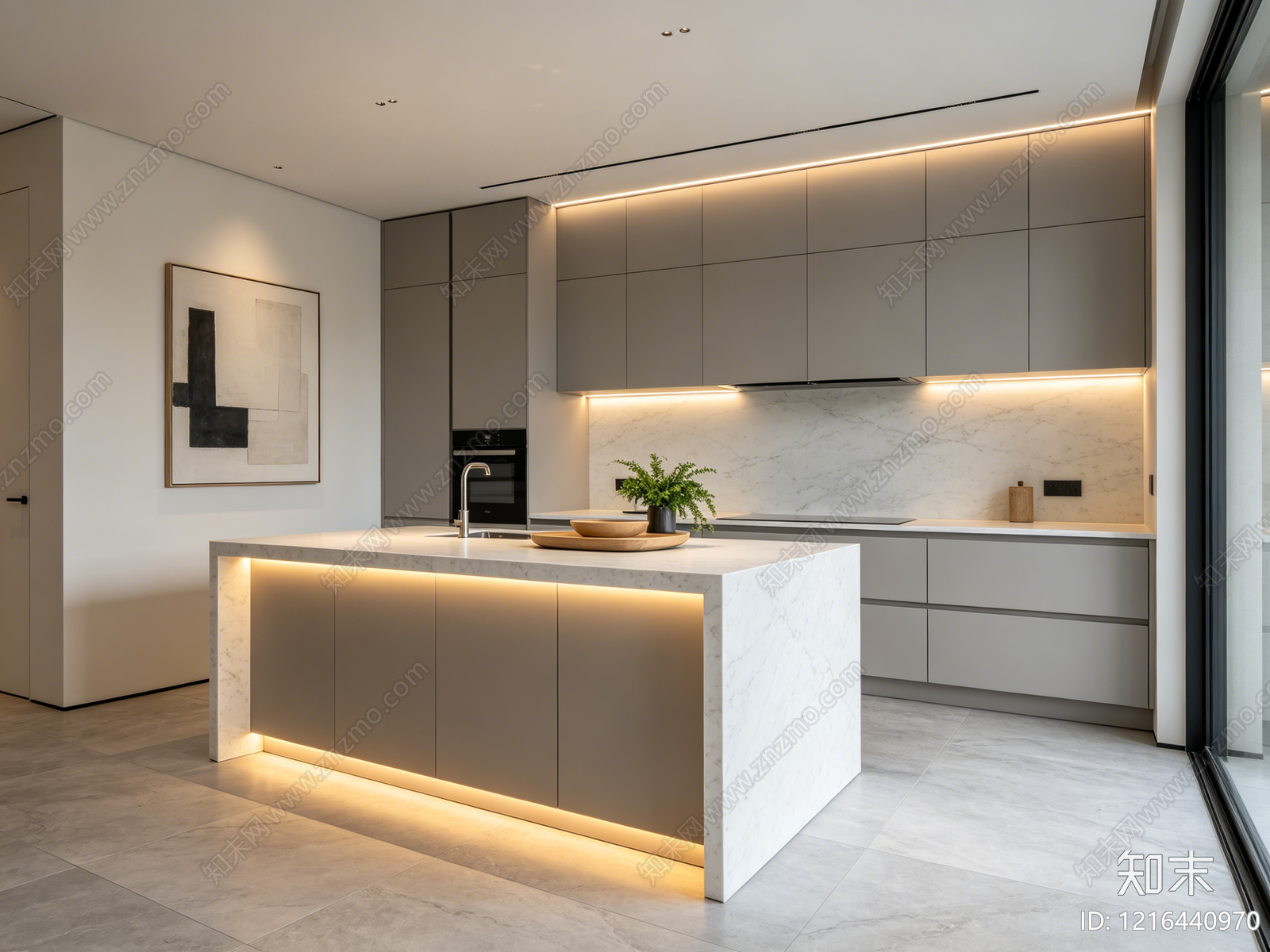 现代厨房贴图下载【ID:1216440970】