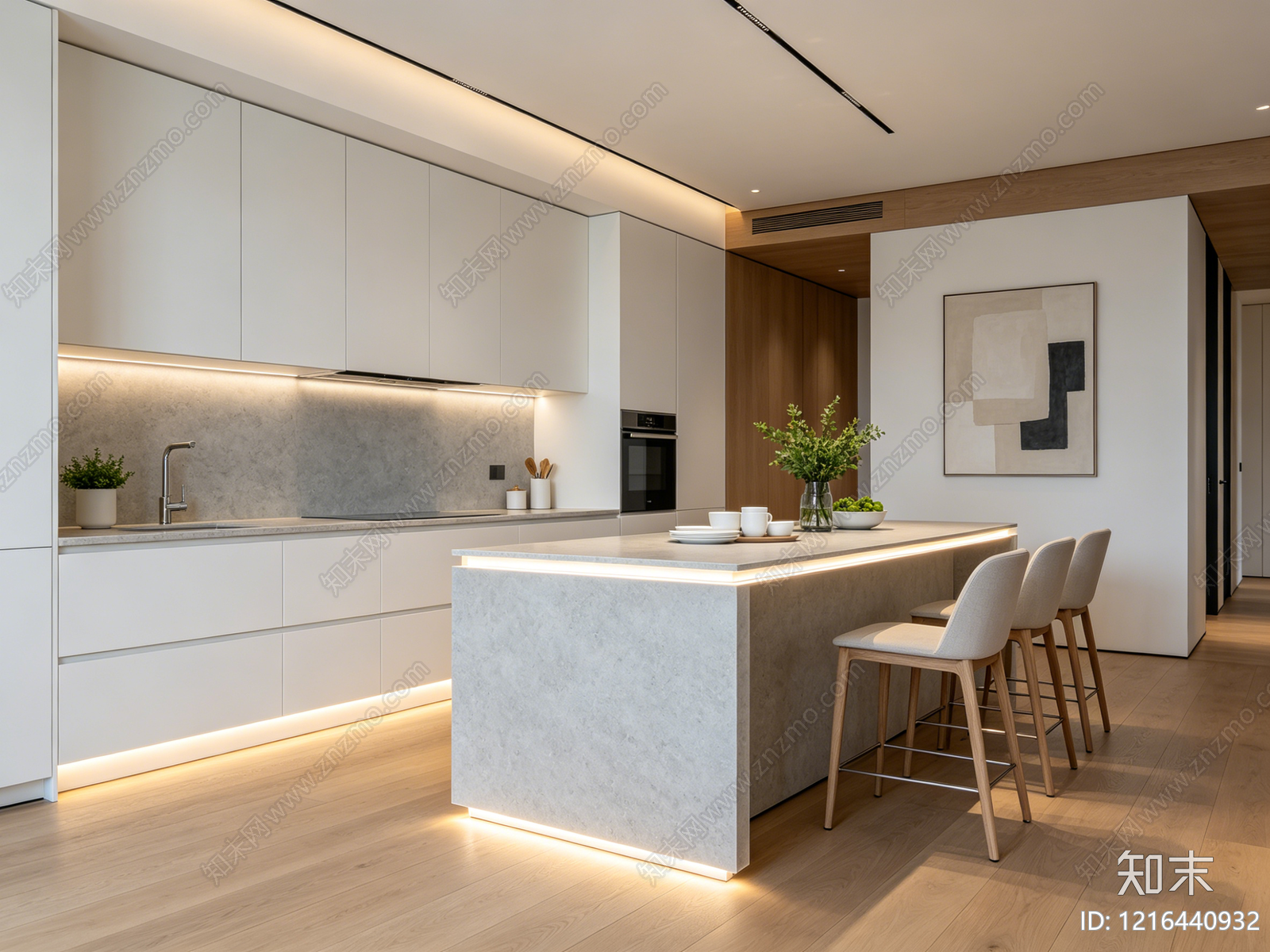 现代厨房贴图下载【ID:1216440932】