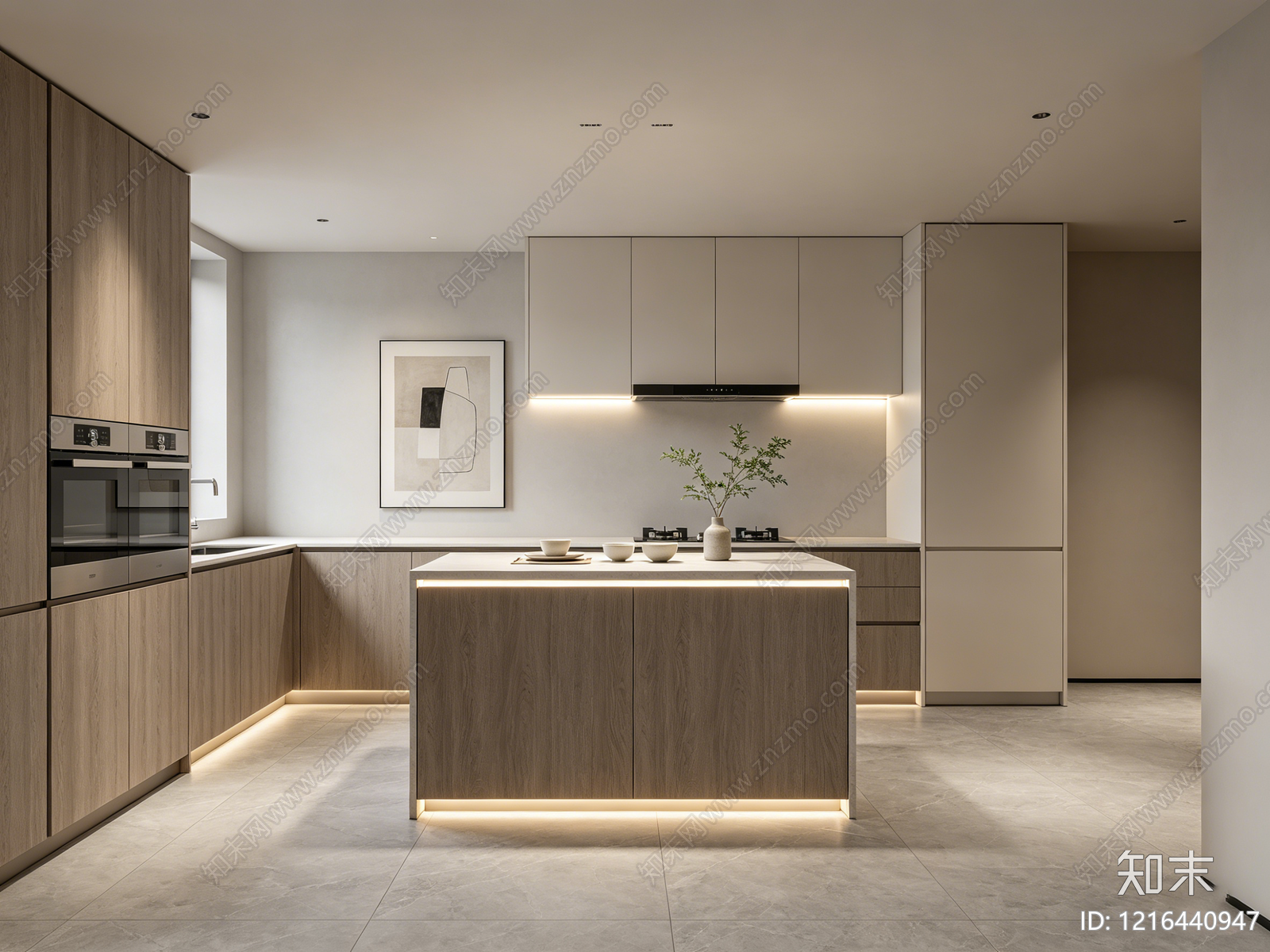 现代厨房贴图下载【ID:1216440947】