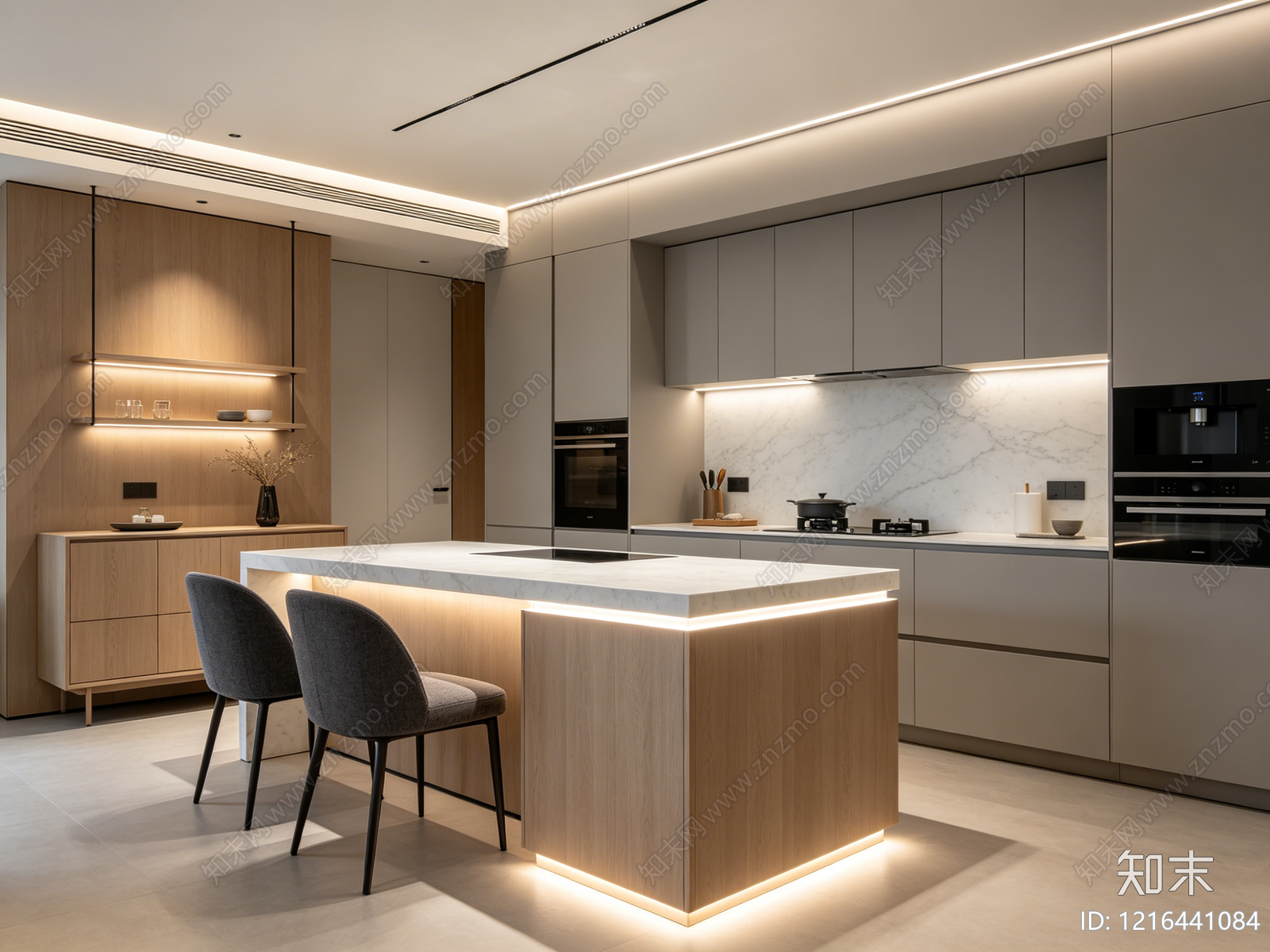 现代厨房贴图下载【ID:1216441084】