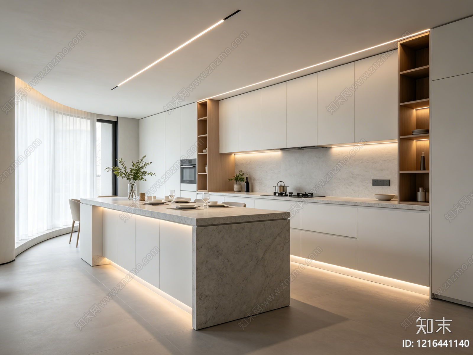 现代厨房贴图下载【ID:1216441140】