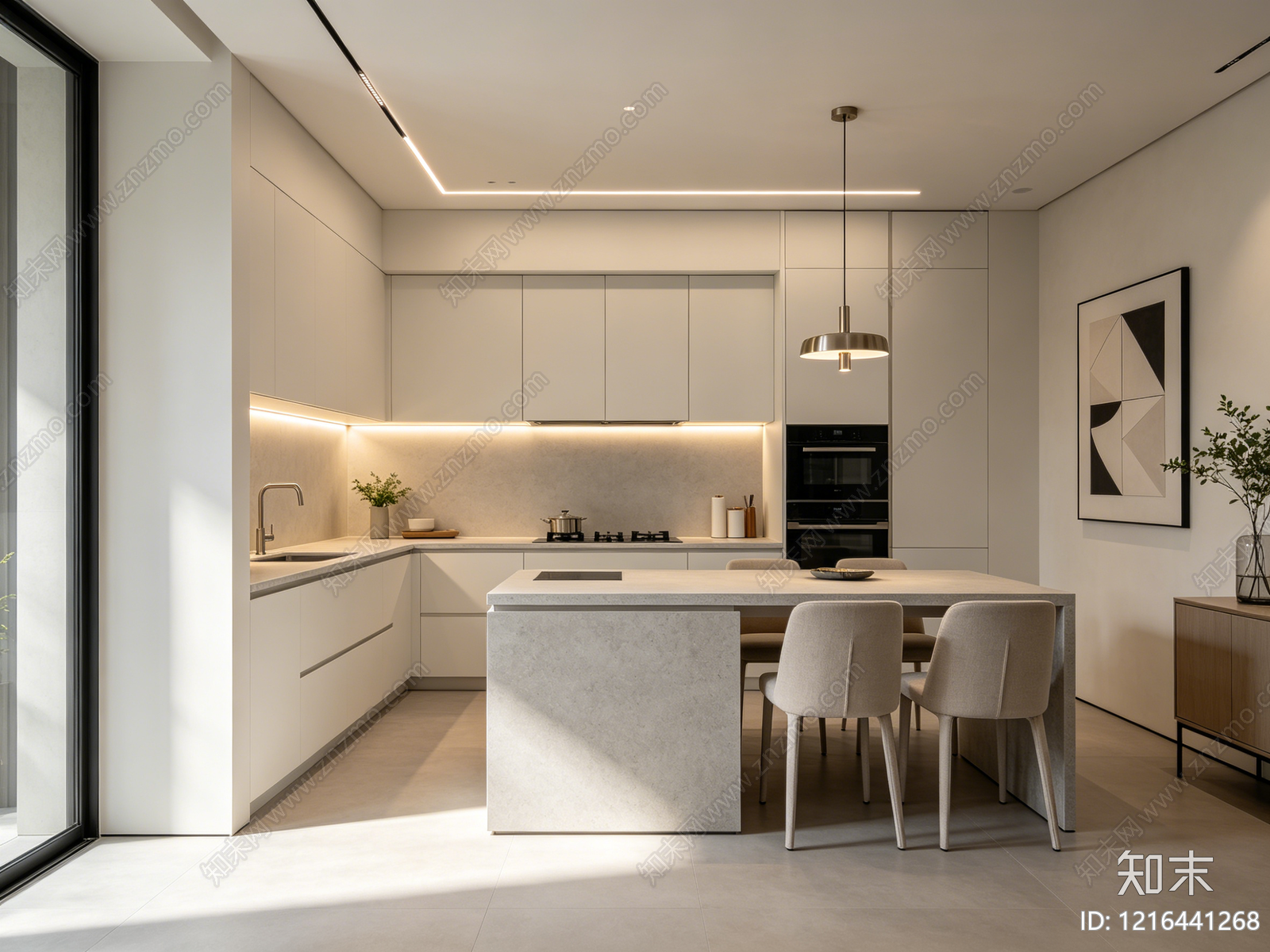 现代厨房贴图下载【ID:1216441268】