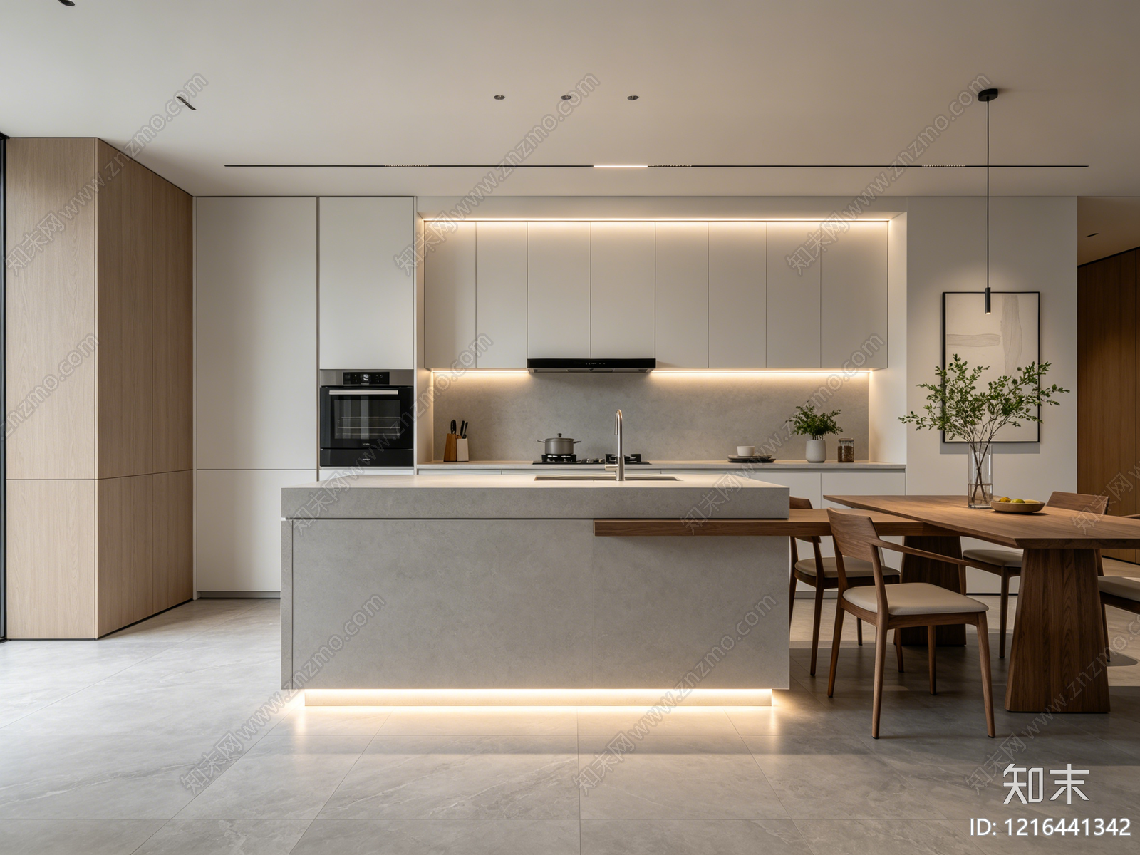 现代厨房贴图下载【ID:1216441342】