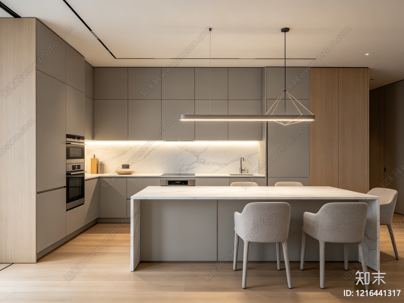 现代厨房贴图下载【ID:1216441317】