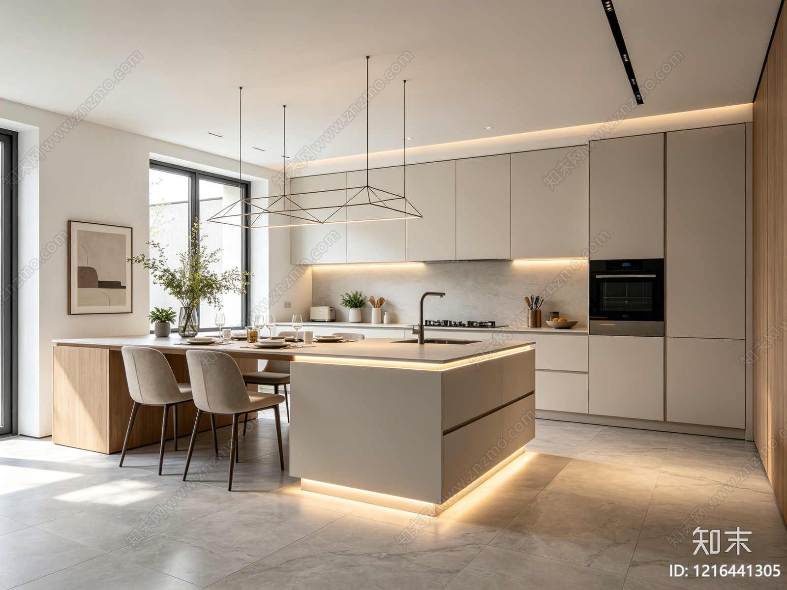 现代厨房贴图下载【ID:1216441305】