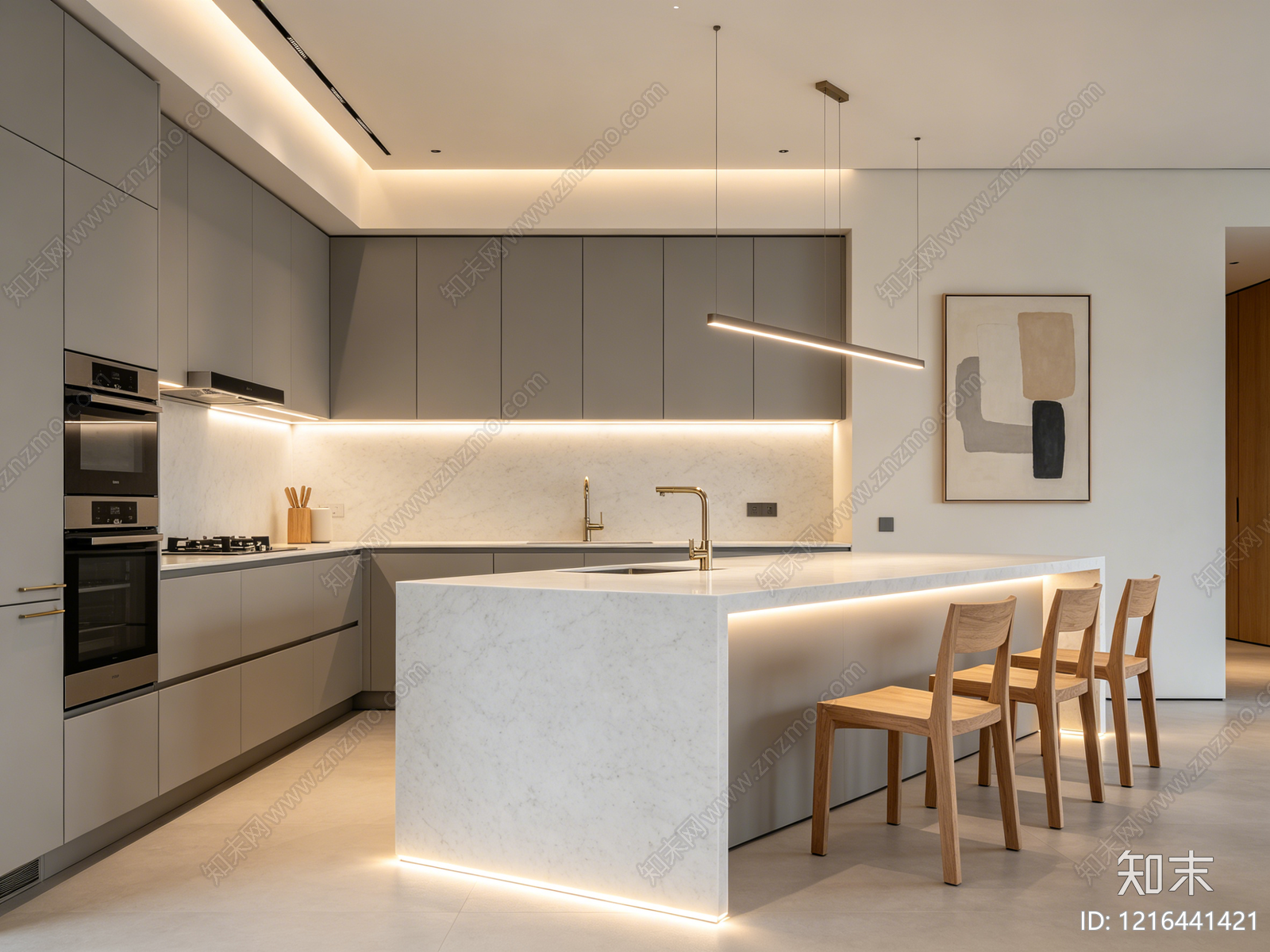 现代厨房贴图下载【ID:1216441421】